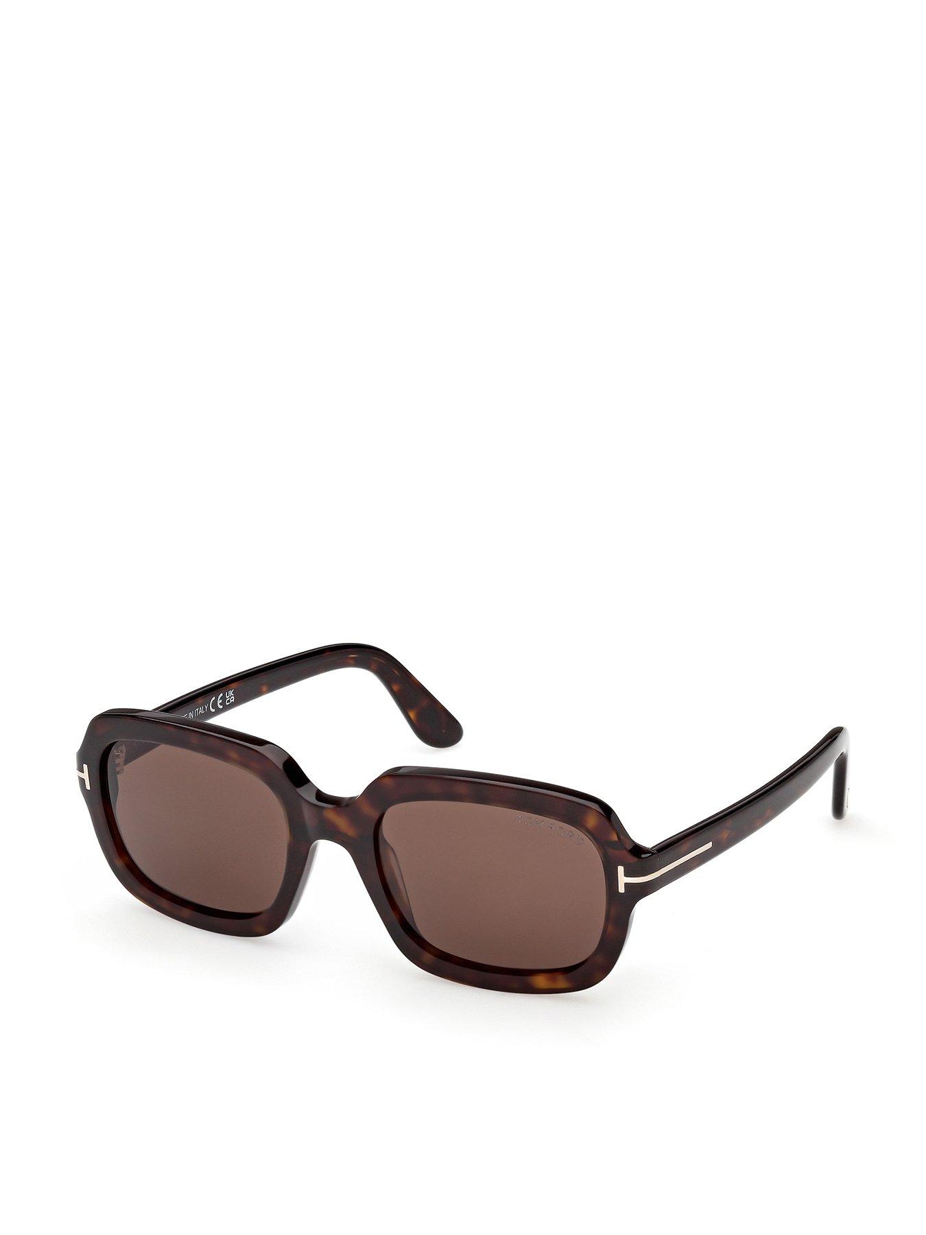 Image 1 of 5 of Tom Ford Rectangular Sunglasses - Dark Havana