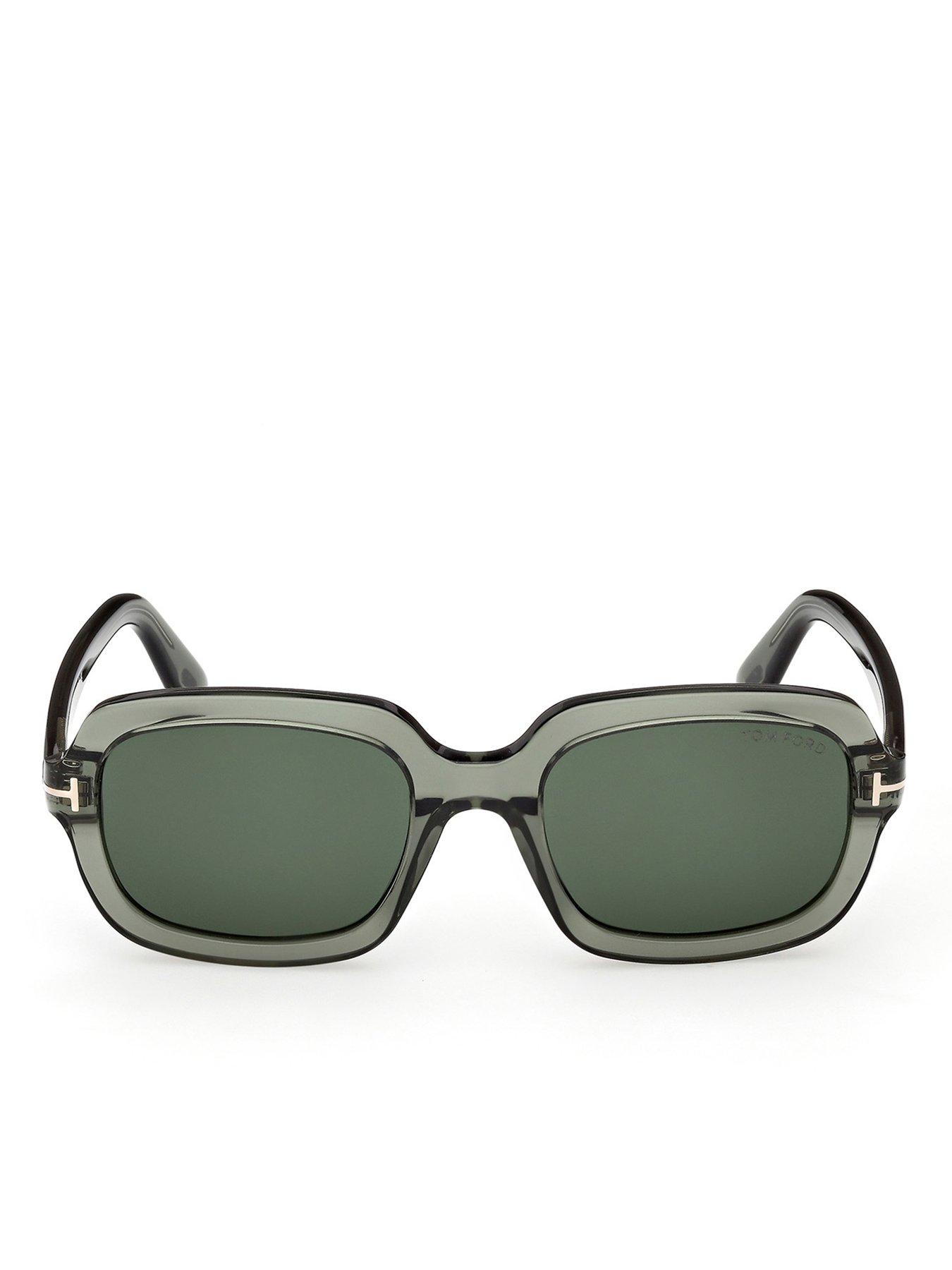 Image 2 of 5 of Tom Ford Lana-02 Rectangular Sunglasses - Shiny Dark Green