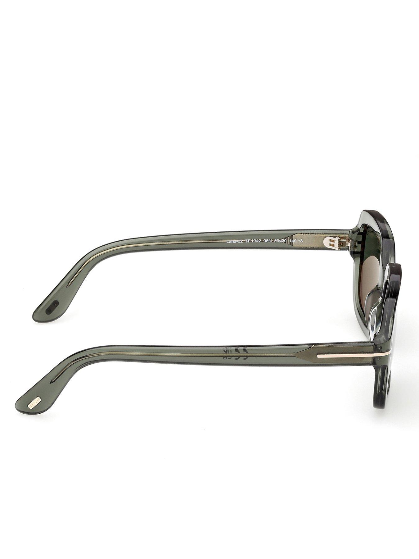 Image 5 of 5 of Tom Ford Lana-02 Rectangular Sunglasses - Shiny Dark Green