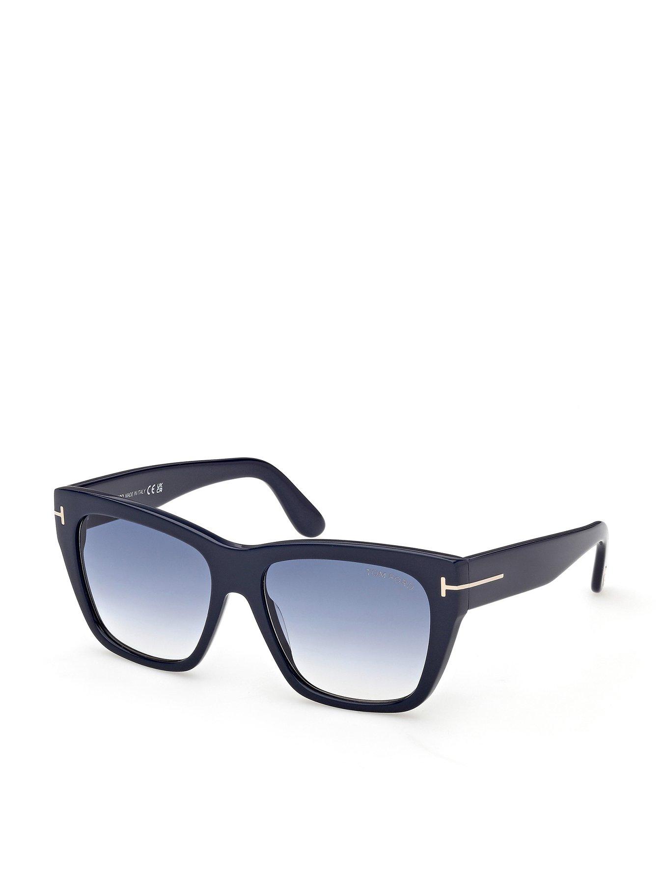 Image 1 of 5 of Tom Ford Flynn-02 Butterfly Sunglasses - Shiny Blue