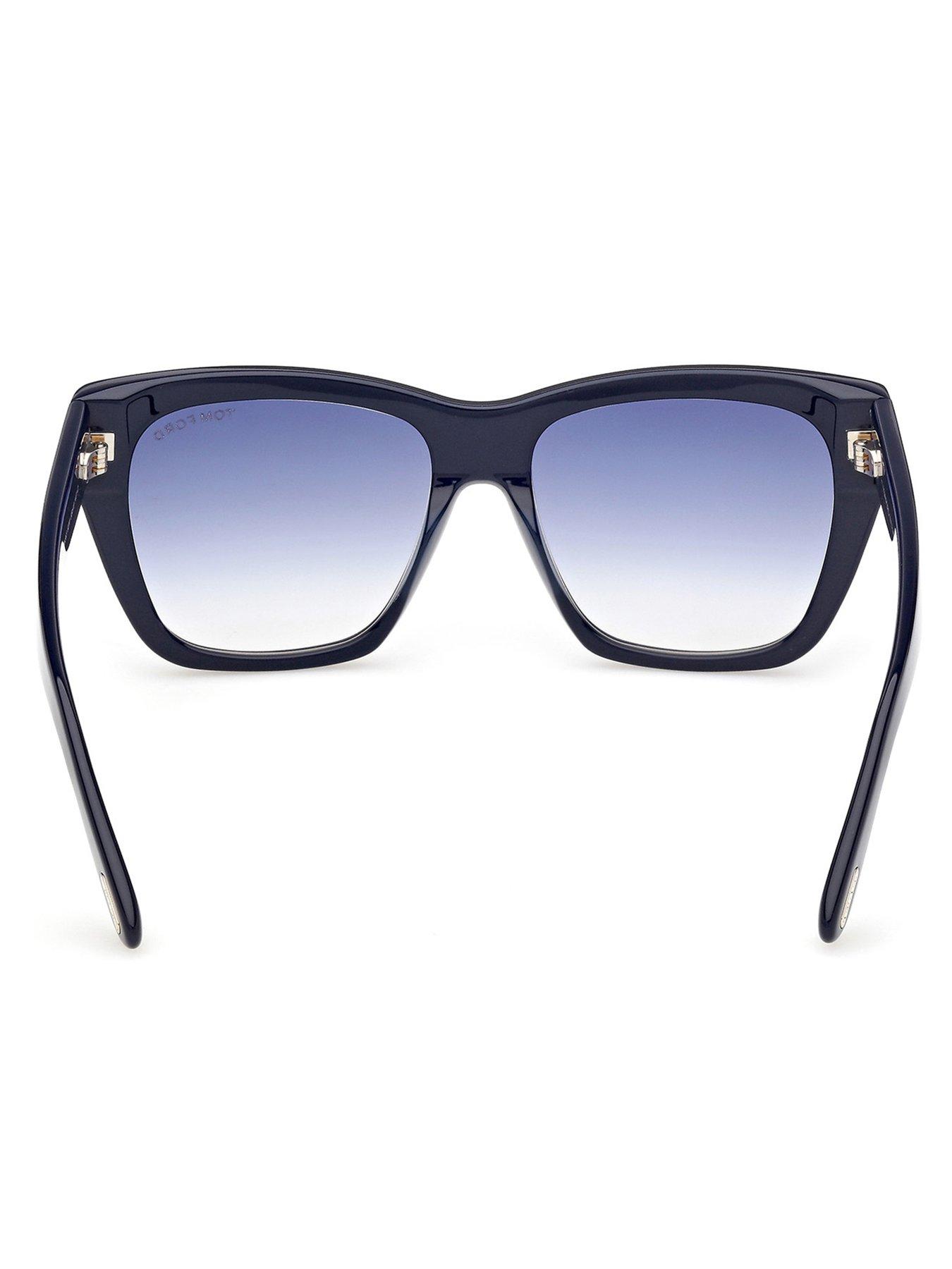 Image 4 of 5 of Tom Ford Flynn-02 Butterfly Sunglasses - Shiny Blue