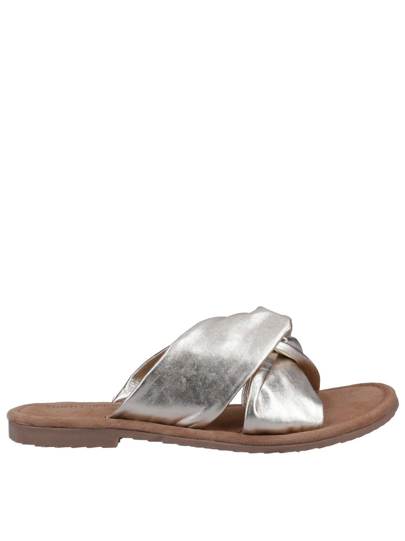Image 1 of 4 of Hush Puppies Amy Wide Fit Sandal-gold