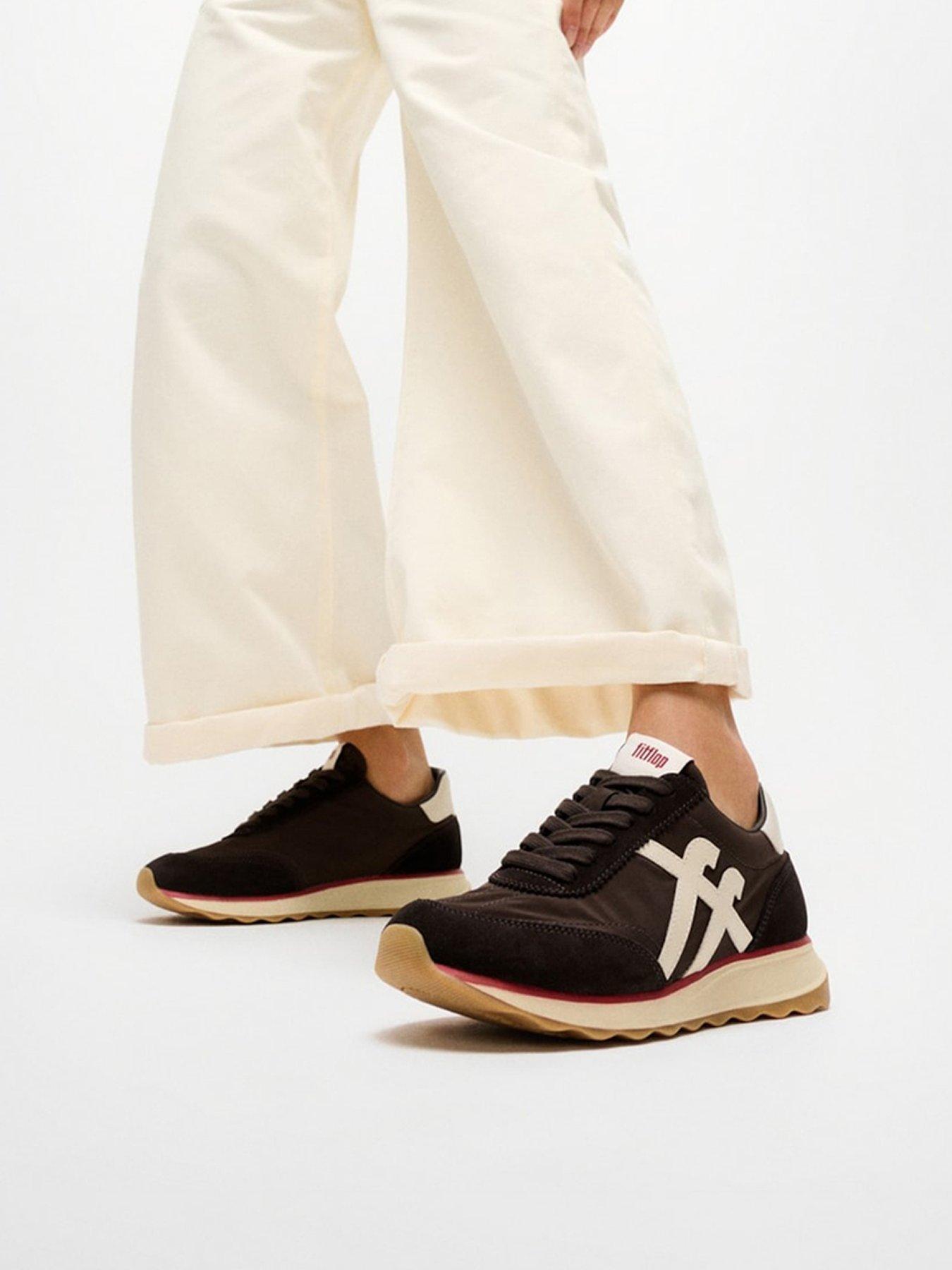 Image 2 of 6 of FitFlop Retro-q Ff Fabric/suede Sneakers