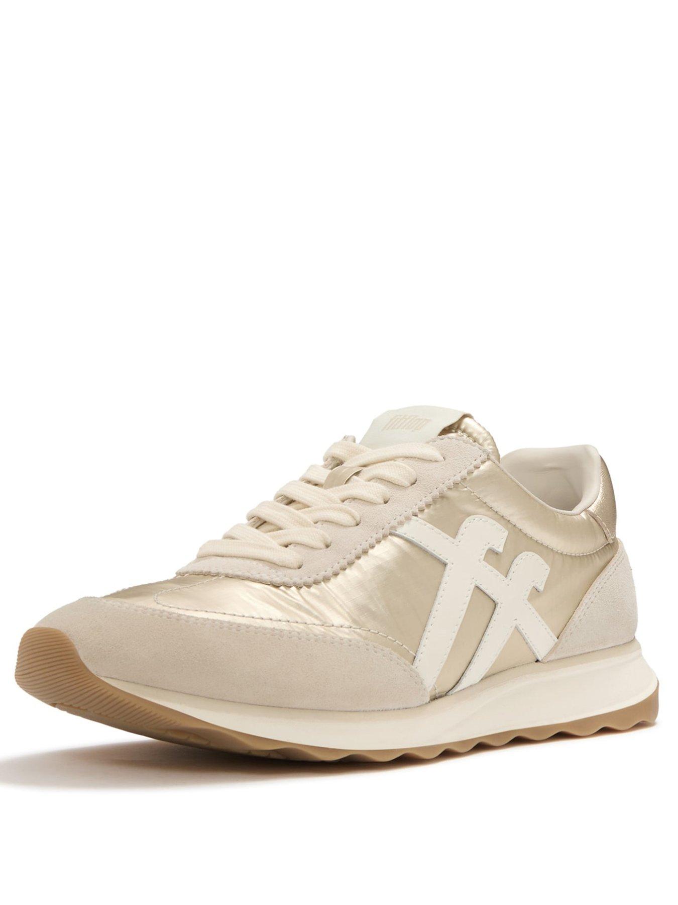 Image 2 of 5 of FitFlop Retro-q Ff Metallic-fabric/suede Sneakers