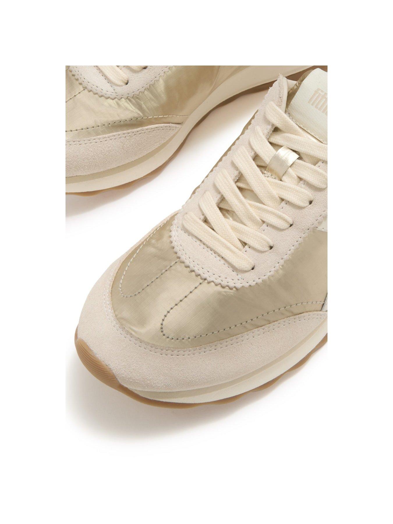 Image 5 of 5 of FitFlop Retro-q Ff Metallic-fabric/suede Sneakers