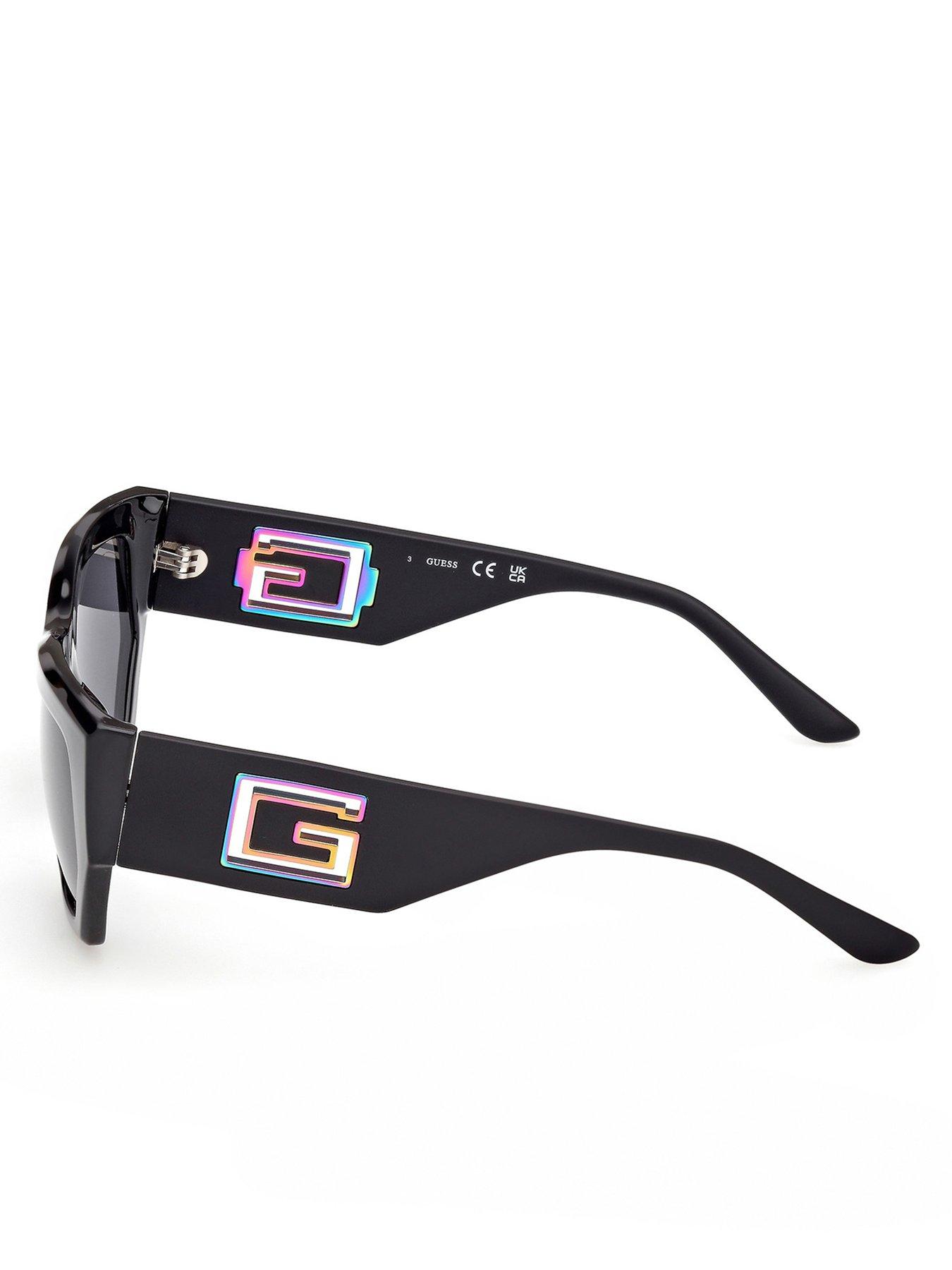 Image 3 of 5 of Guess Geometric Sunglasses - Shiny Black