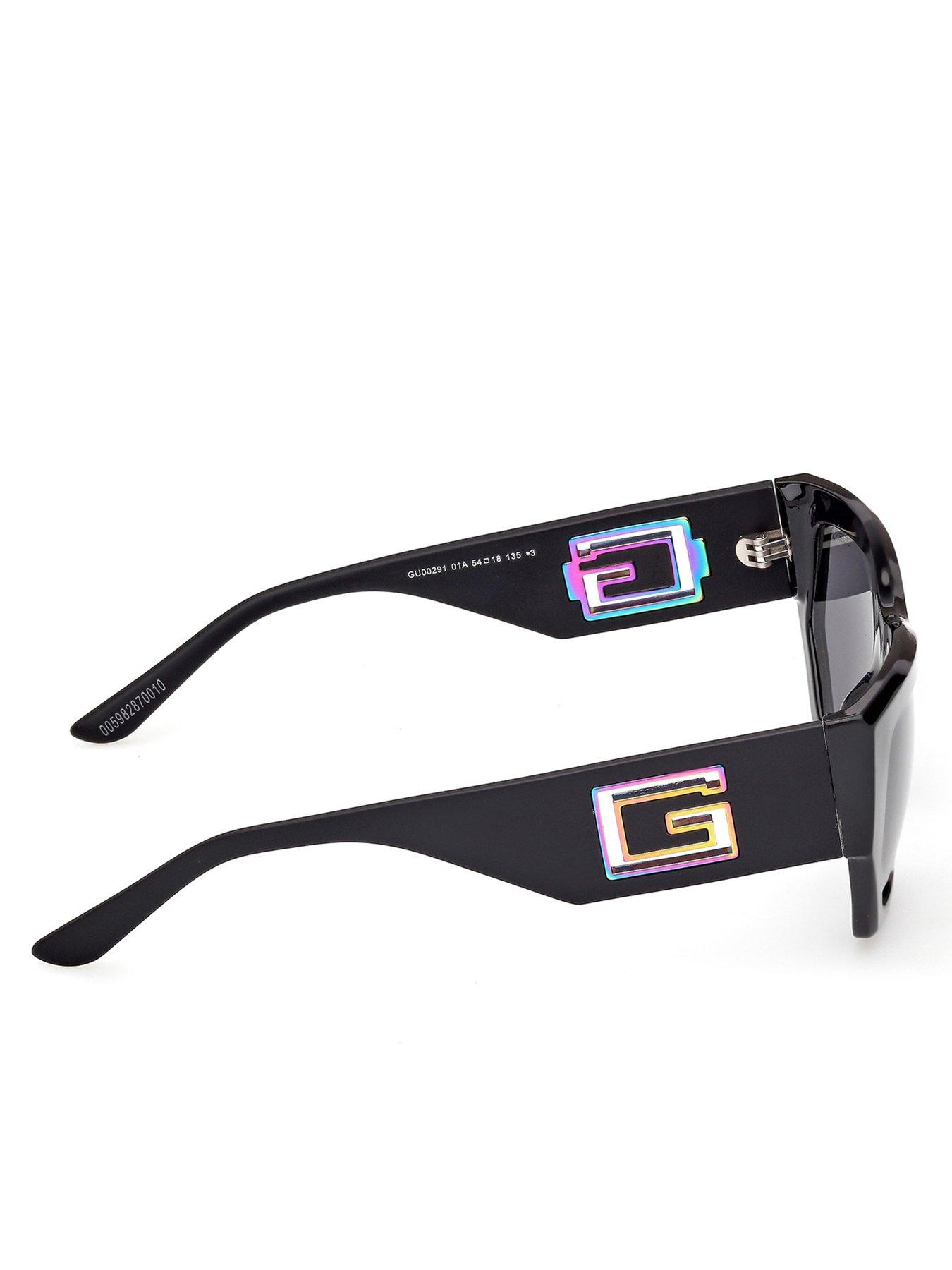Image 5 of 5 of Guess Geometric Sunglasses - Shiny Black