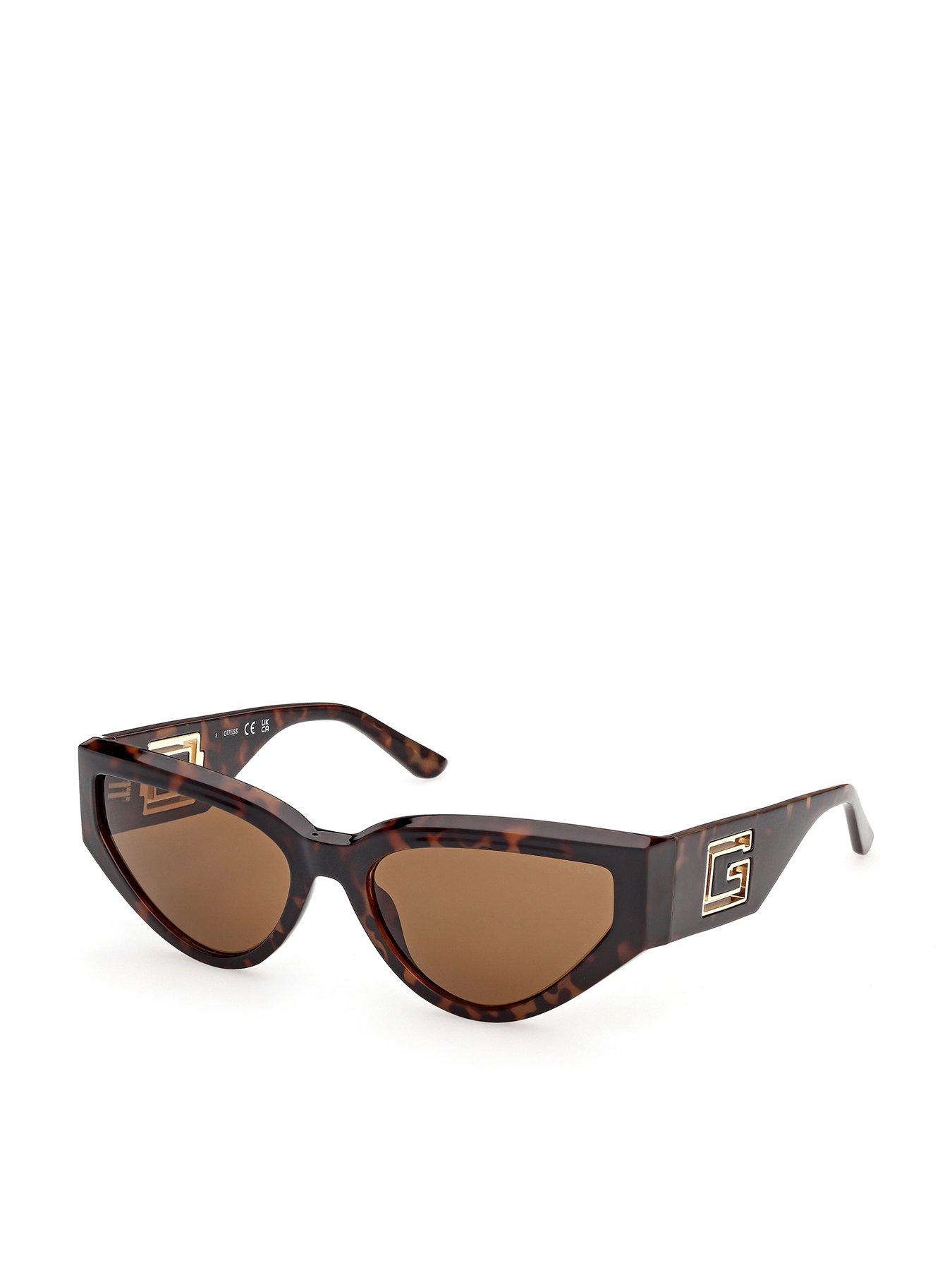 Image 1 of 5 of Guess Cat Sunglasses - Dark Havana - Brown