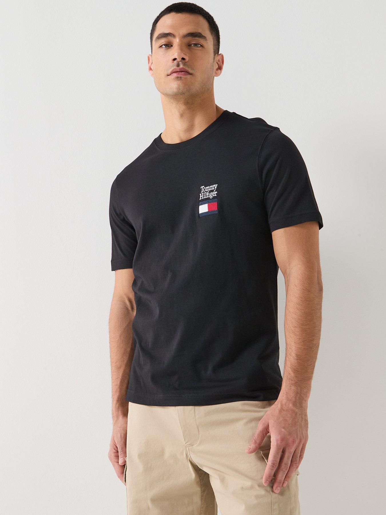 Image 1 of 5 of Tommy Hilfiger Short Sleeve Crew Neck Logo T-Shirt - Black
