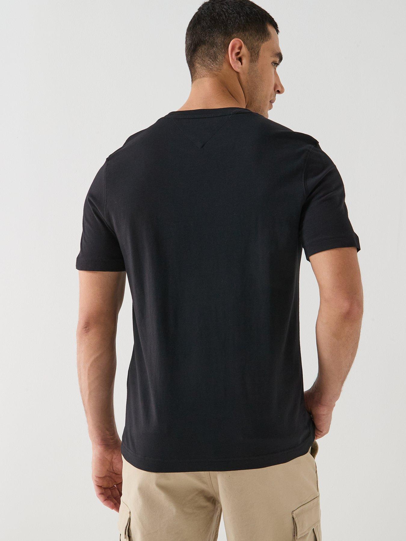 Image 2 of 5 of Tommy Hilfiger Short Sleeve Crew Neck Logo T-Shirt - Black