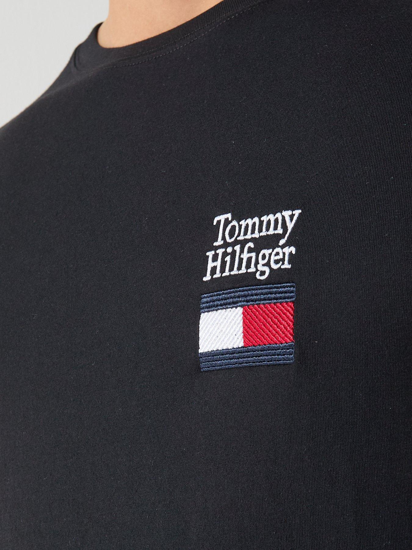 Image 5 of 5 of Tommy Hilfiger Short Sleeve Crew Neck Logo T-Shirt - Black