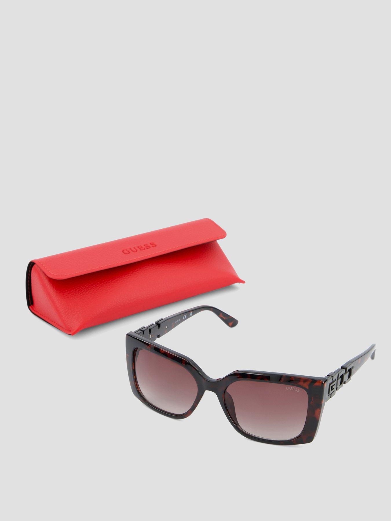 Image 4 of 4 of Guess Rectangular Sunglasses - Dark Havana
