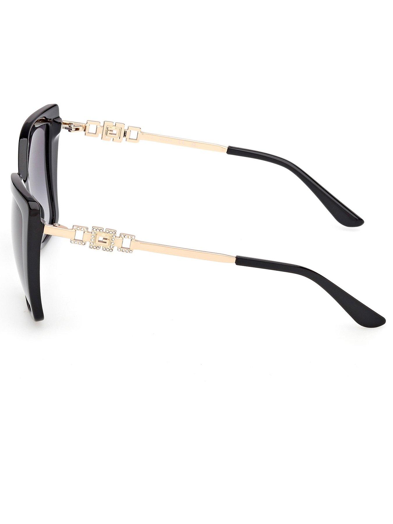 Image 2 of 7 of Guess Square Sunglasses - Shiny Black