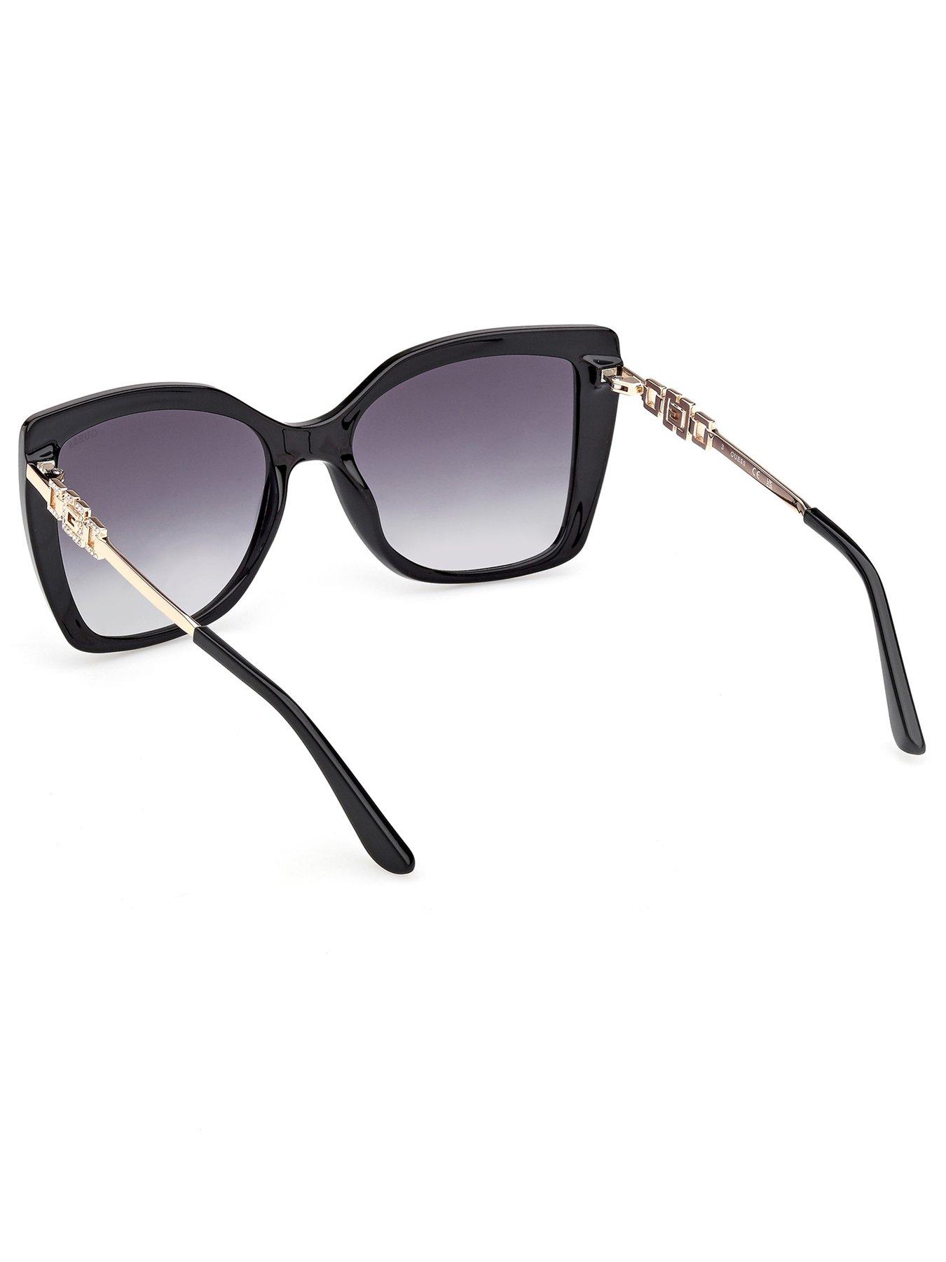 Image 3 of 7 of Guess Square Sunglasses - Shiny Black