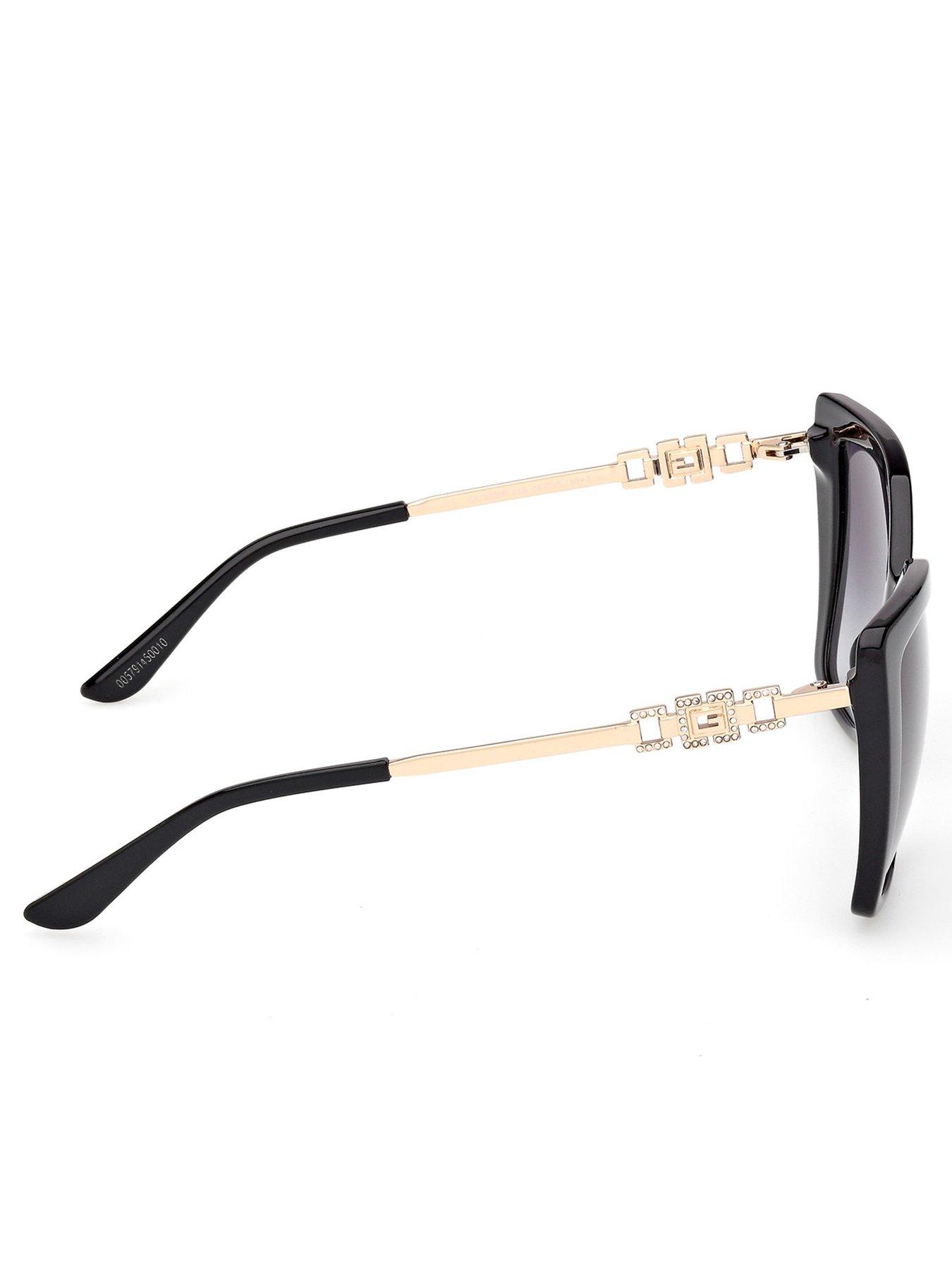 Image 6 of 7 of Guess Square Sunglasses - Shiny Black