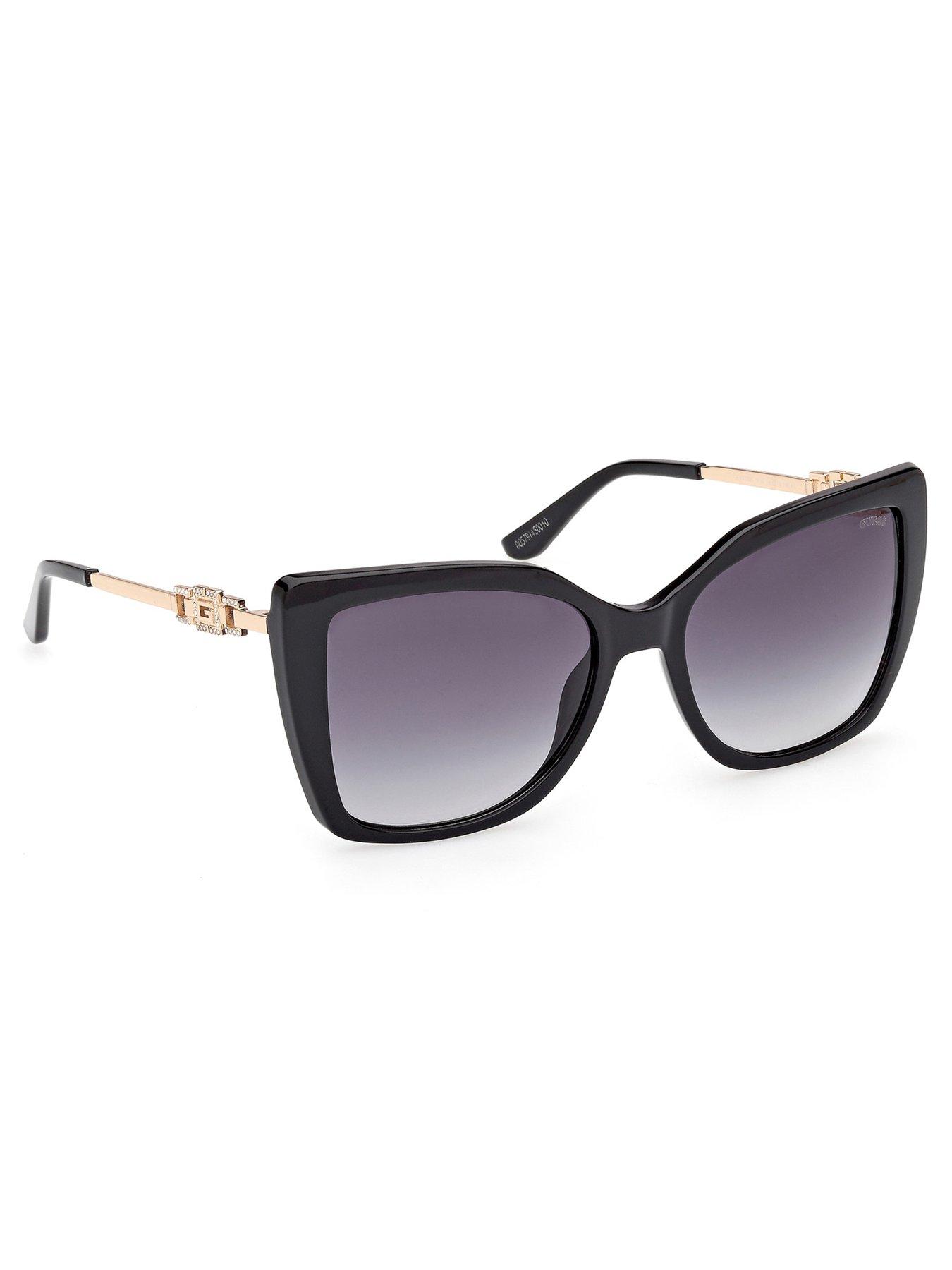Image 7 of 7 of Guess Square Sunglasses - Shiny Black
