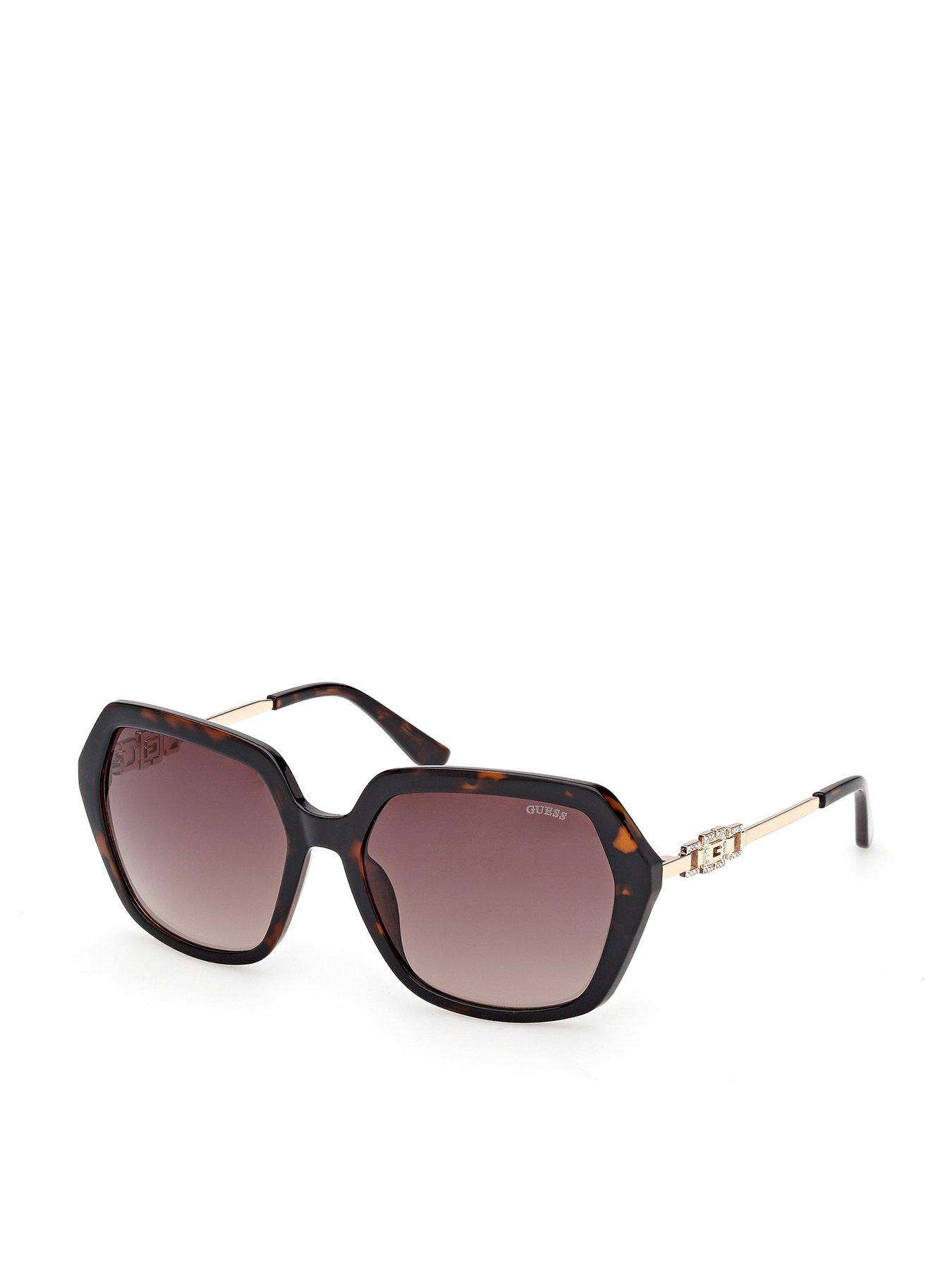 Guess Geometric Sunglasses - Dark Havana
