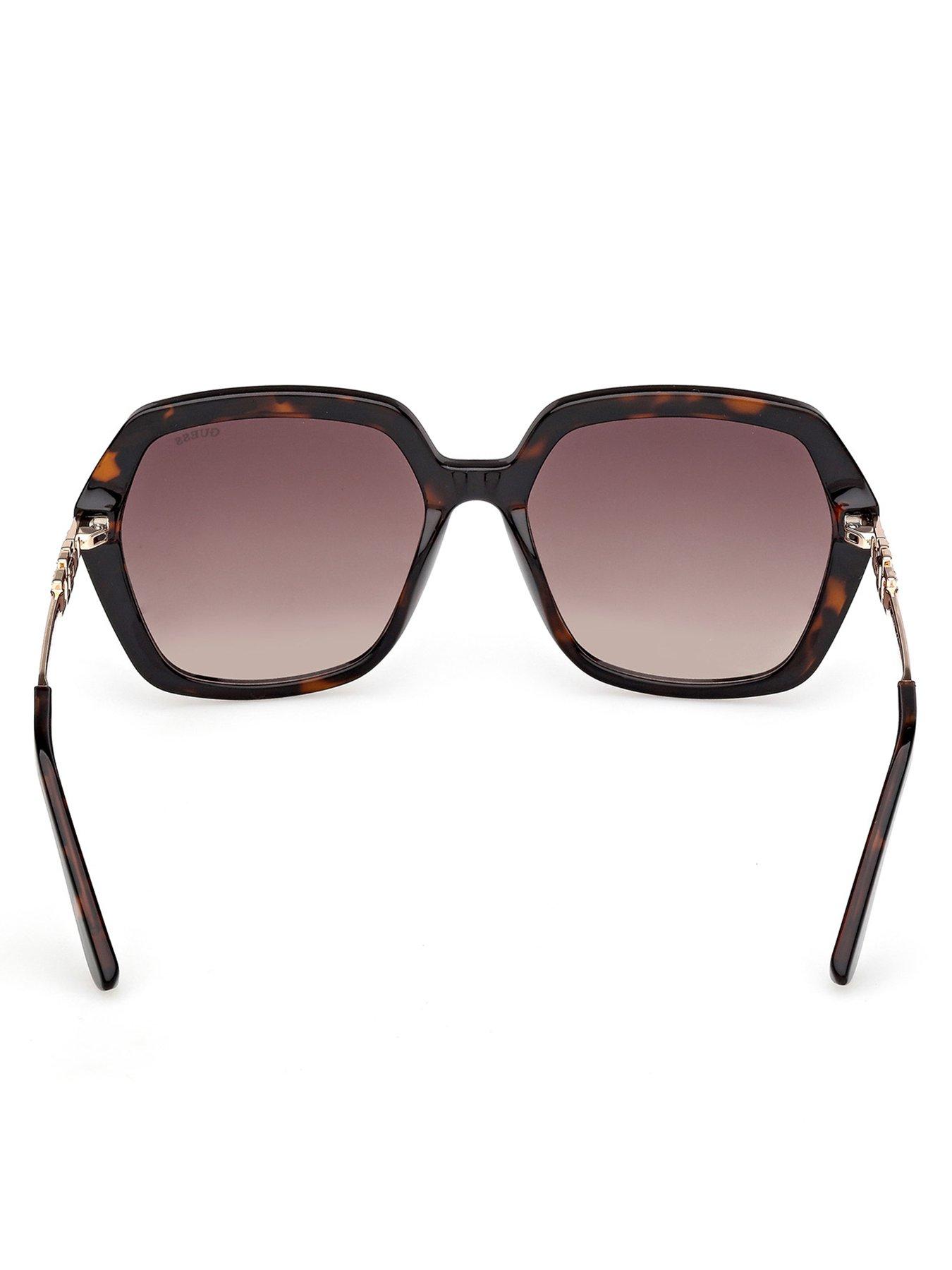 Image 4 of 5 of Guess Geometric Sunglasses - Dark Havana