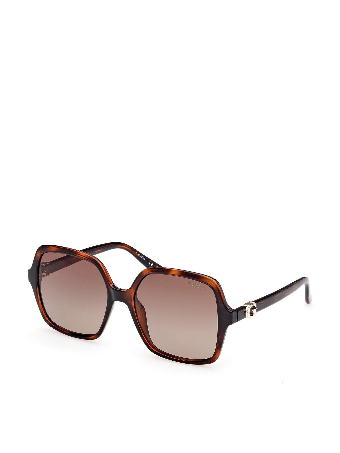 Guess Sqaure Sunglasses - Dark Havana