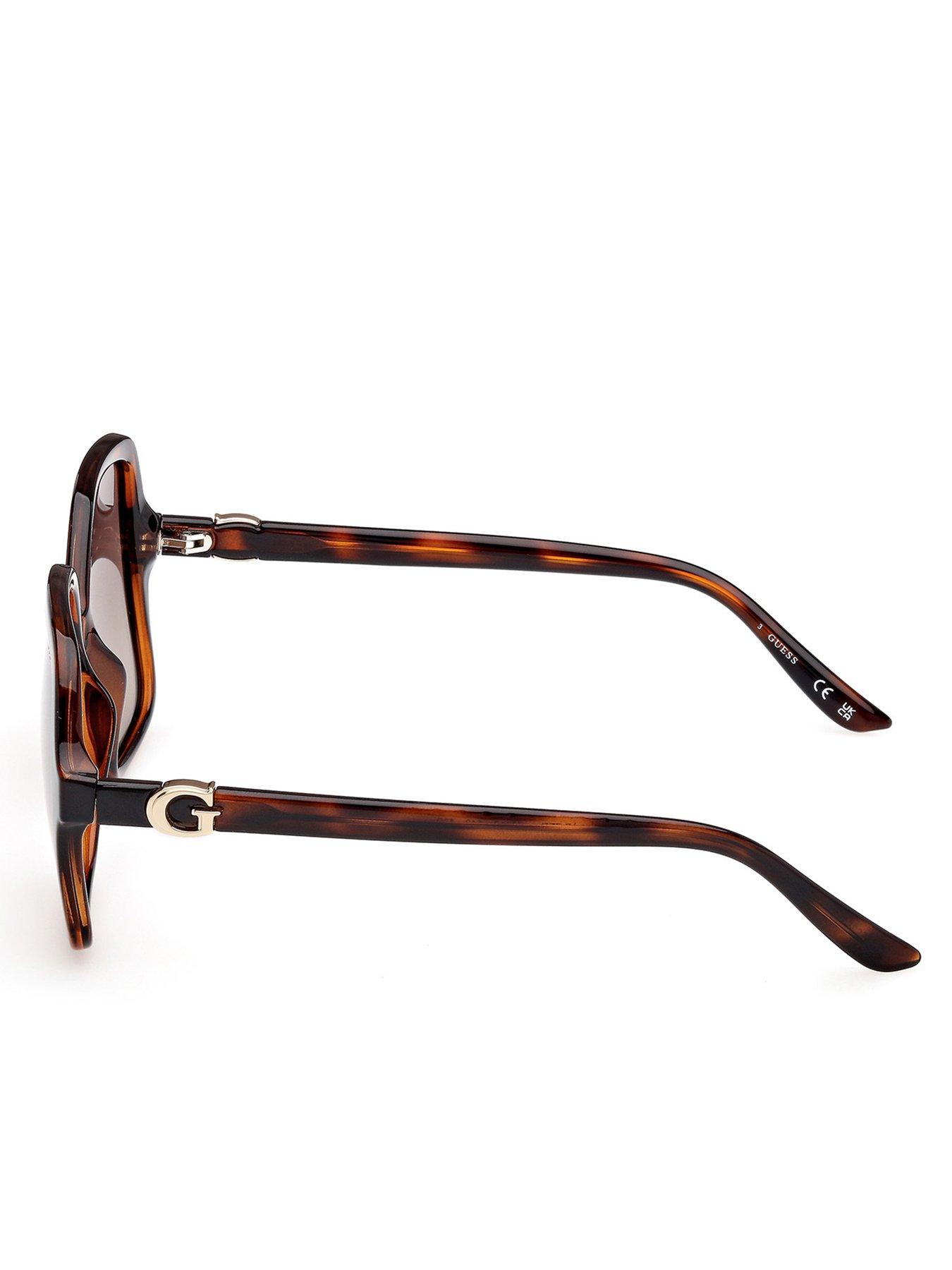 Image 2 of 7 of Guess Sqaure Sunglasses - Dark Havana