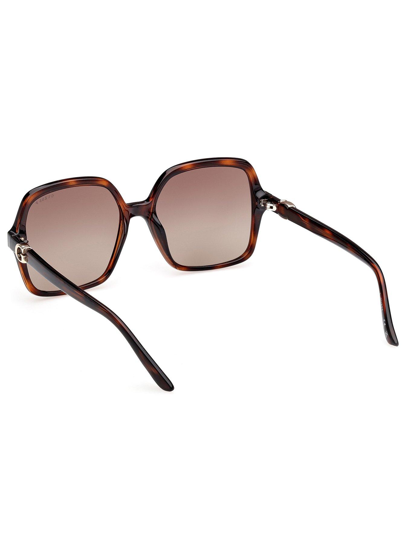 Image 3 of 7 of Guess Sqaure Sunglasses - Dark Havana