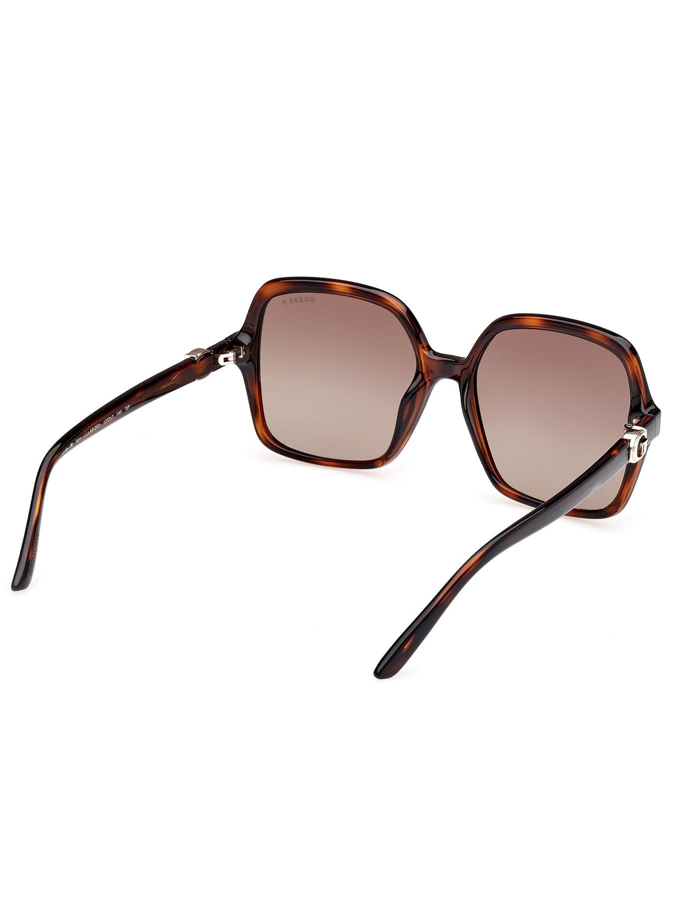 Image 5 of 7 of Guess Sqaure Sunglasses - Dark Havana