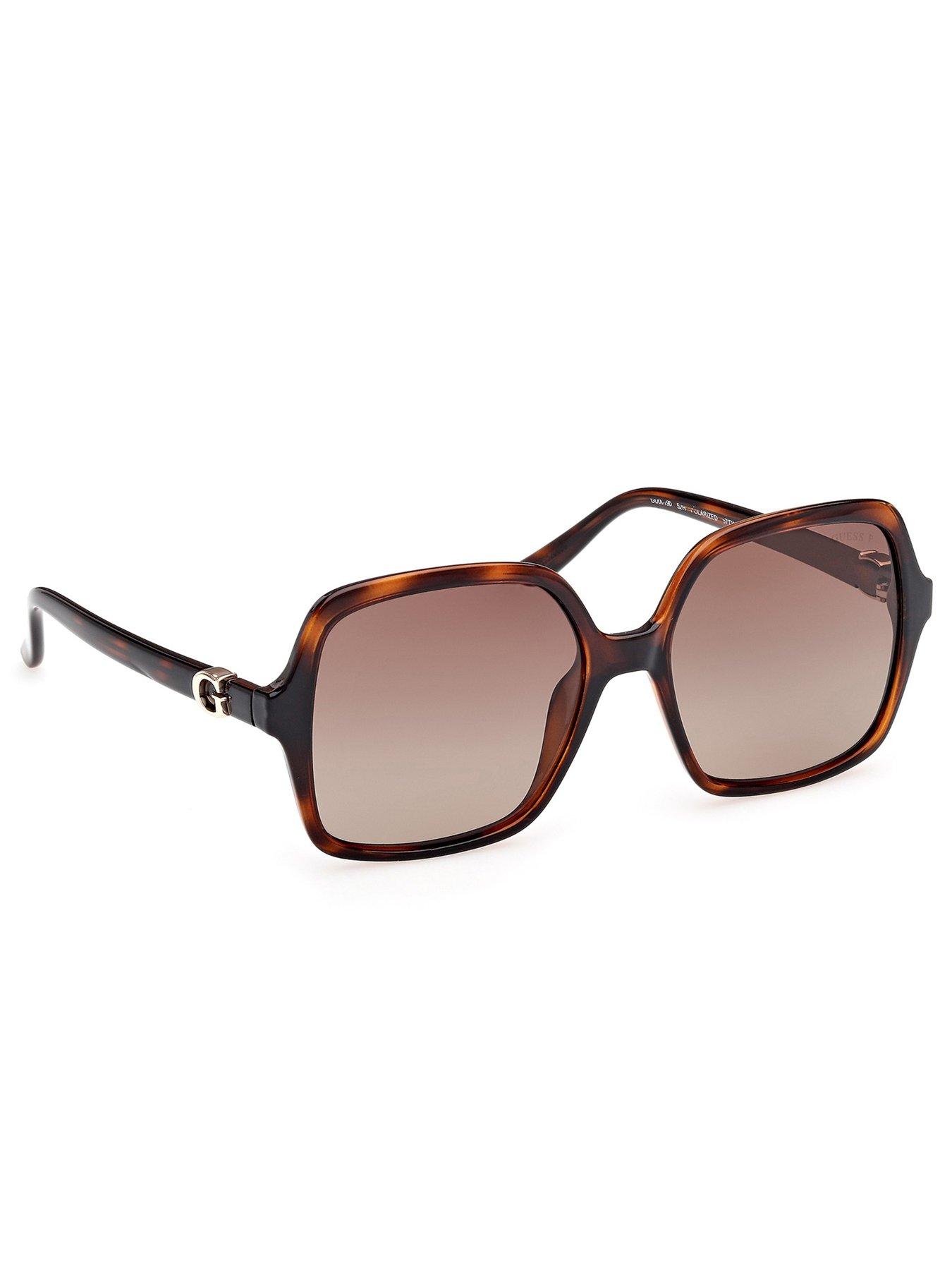 Image 7 of 7 of Guess Sqaure Sunglasses - Dark Havana