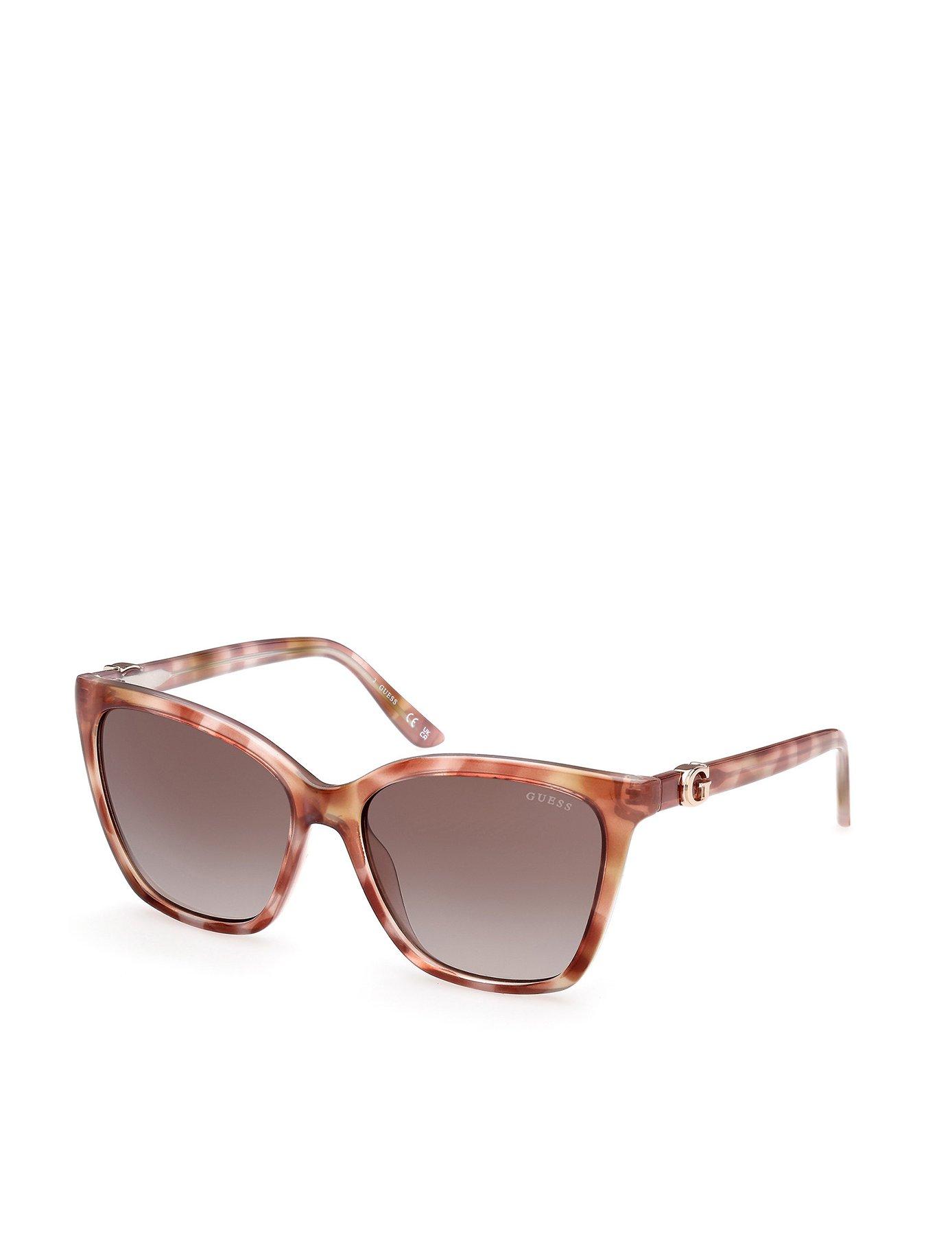 Image 1 of 6 of Guess Square Sunglasses - Light Brown