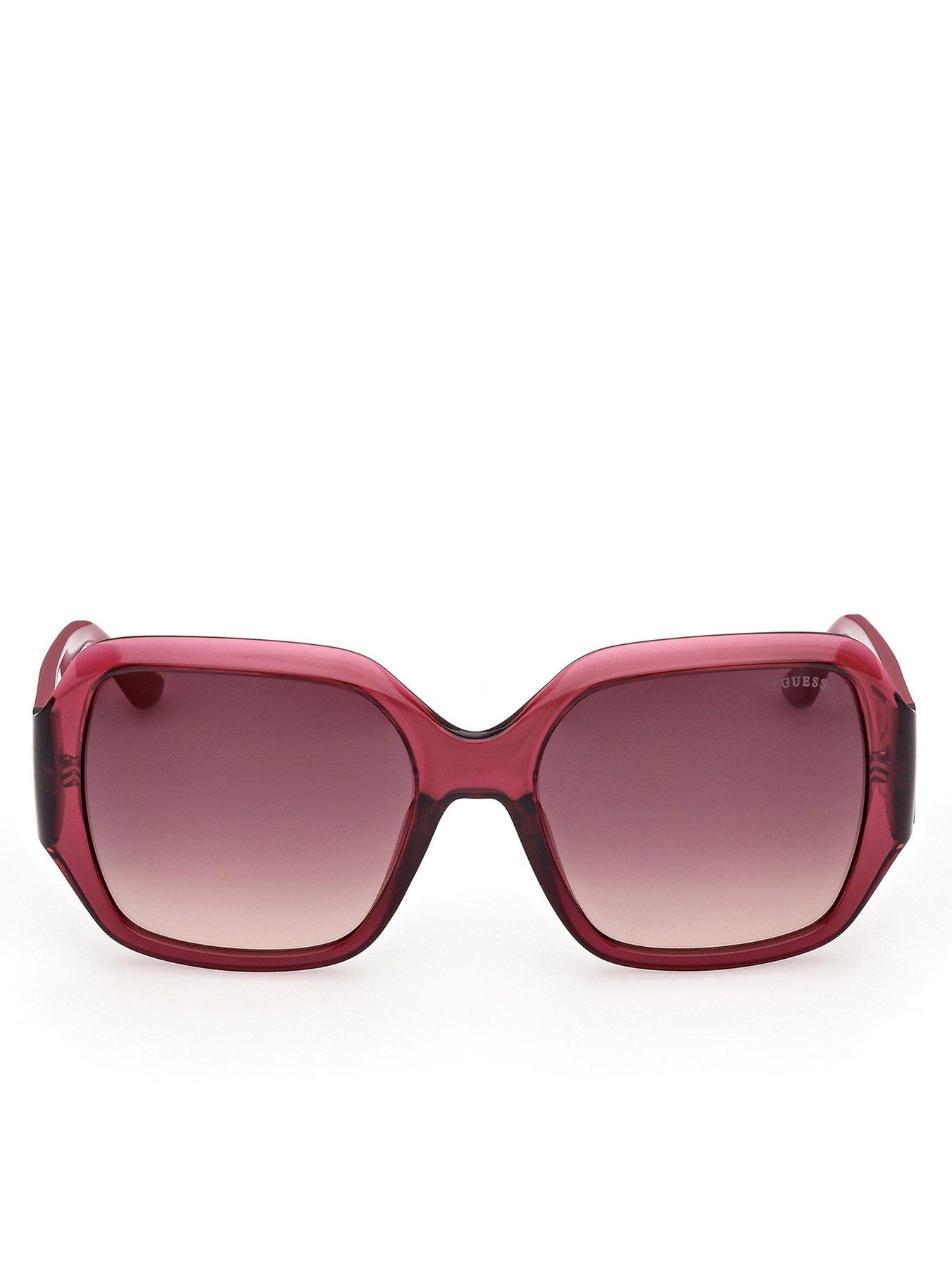 Image 2 of 5 of Guess Square Sunglasses - Shiny Bordeaux