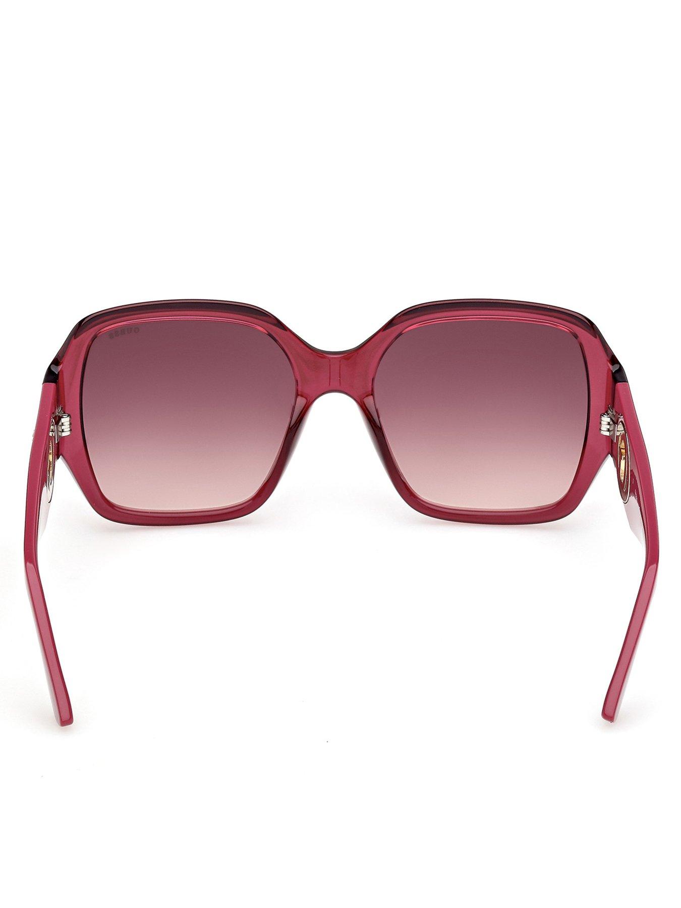 Image 4 of 5 of Guess Square Sunglasses - Shiny Bordeaux