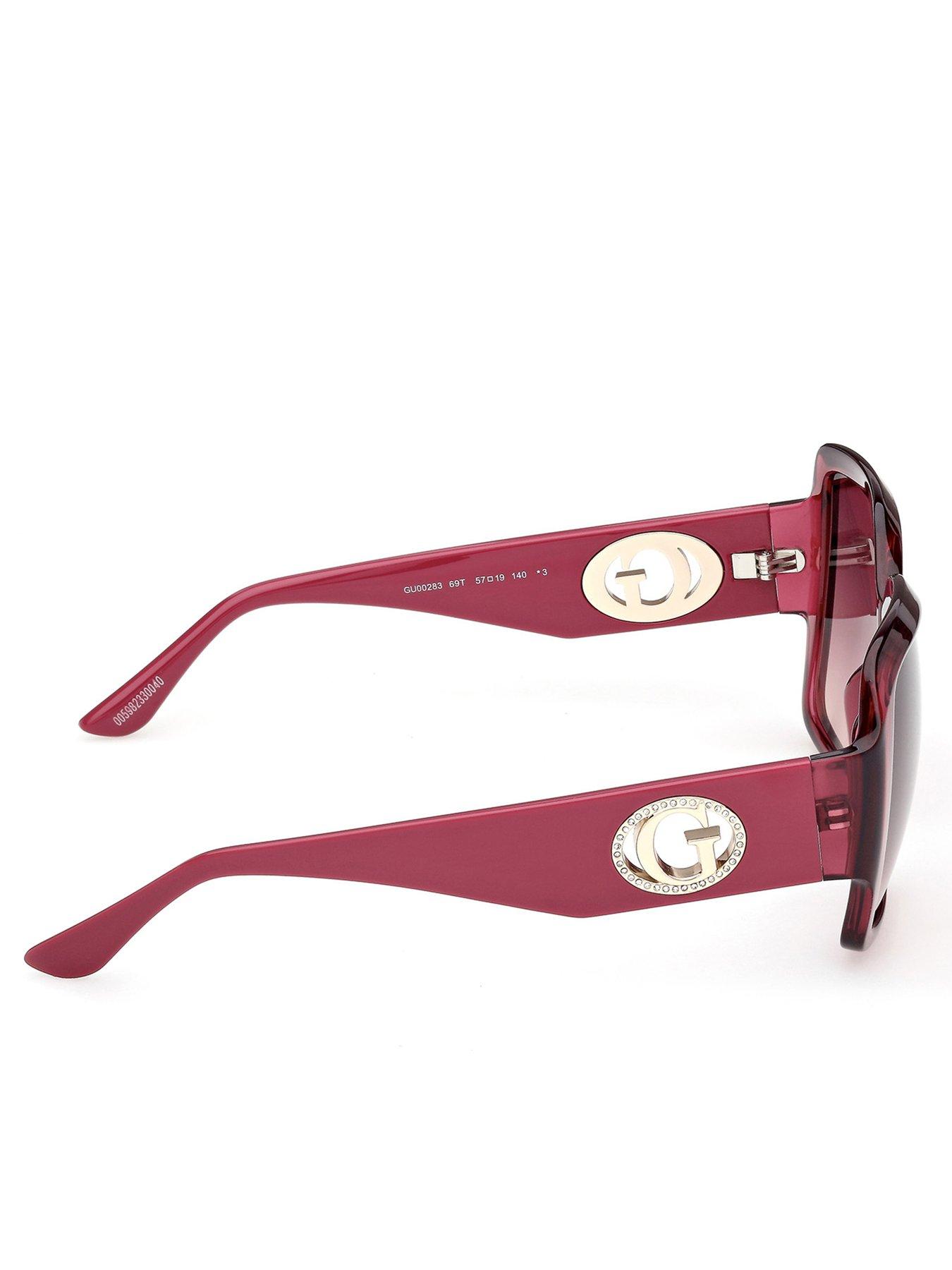 Image 5 of 5 of Guess Square Sunglasses - Shiny Bordeaux