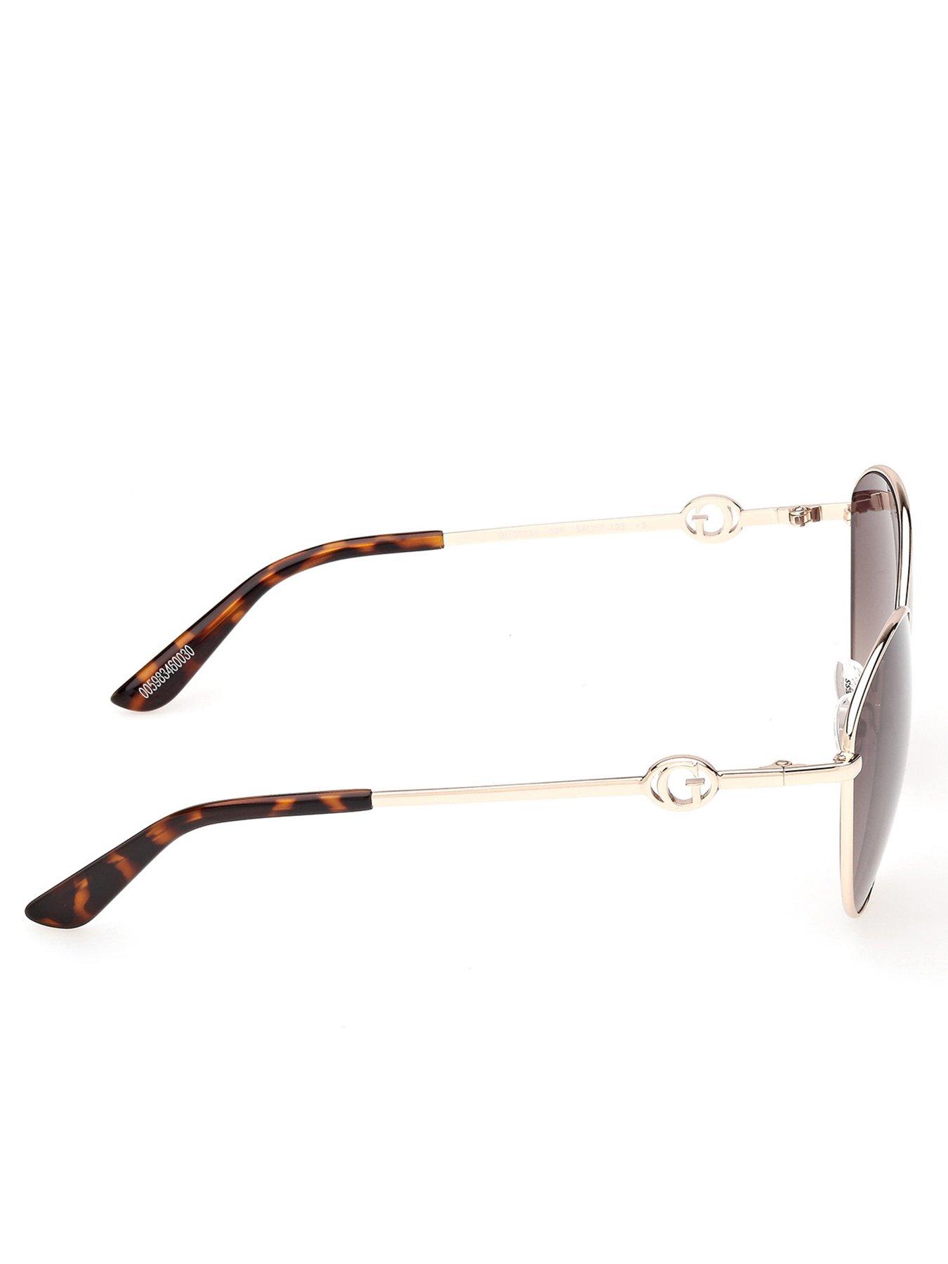Image 6 of 7 of Guess Round Sunglasses - Gold