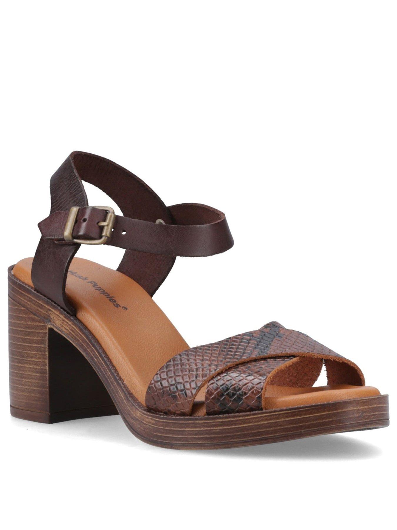 Image 2 of 5 of Hush Puppies Georgia Heeled Sandal-chocolate Snake