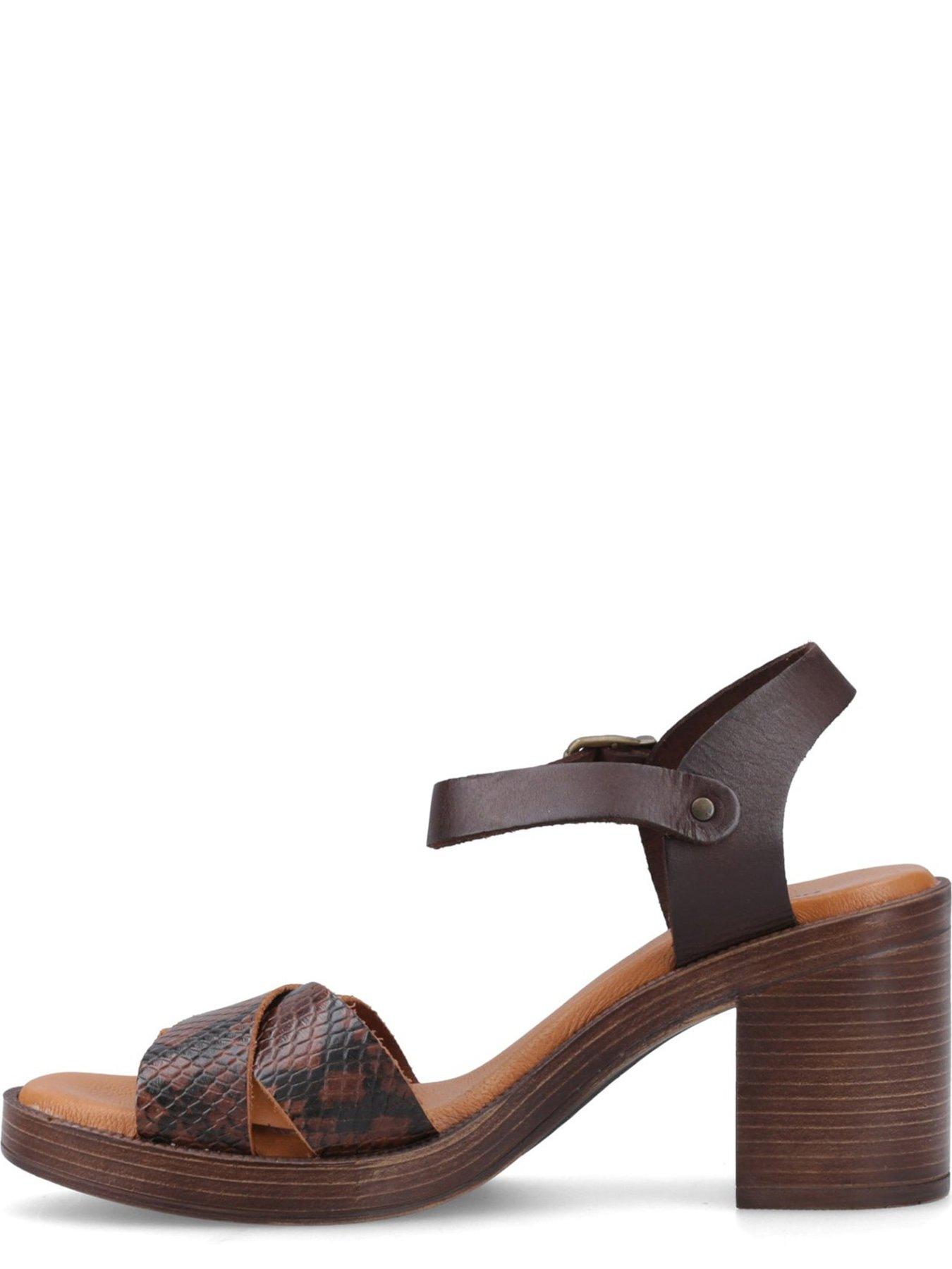 Image 4 of 5 of Hush Puppies Georgia Heeled Sandal-chocolate Snake