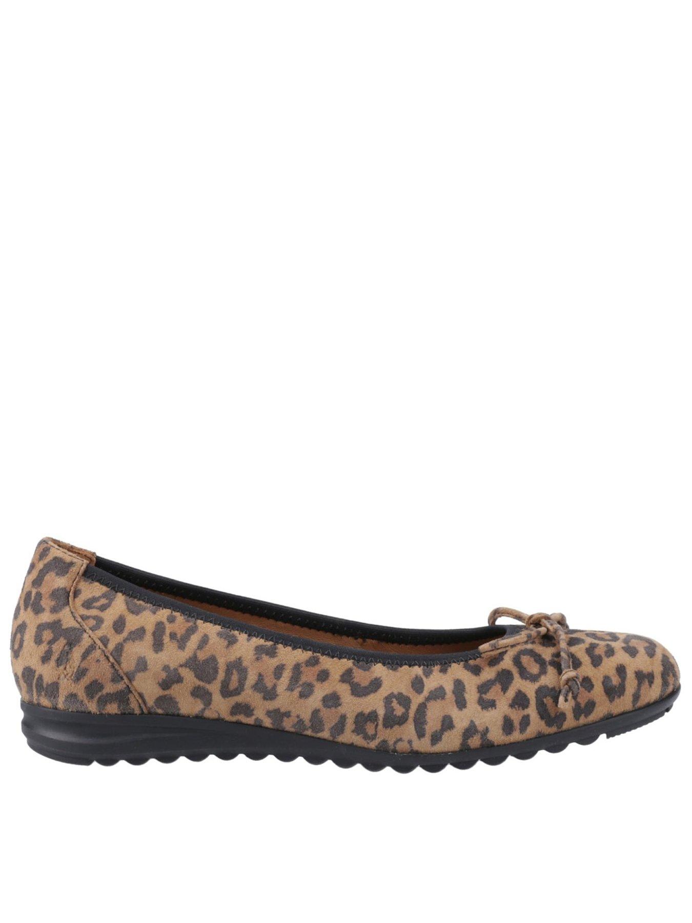 Hush Puppies Lucille Bow Ballerina-leopard Suede