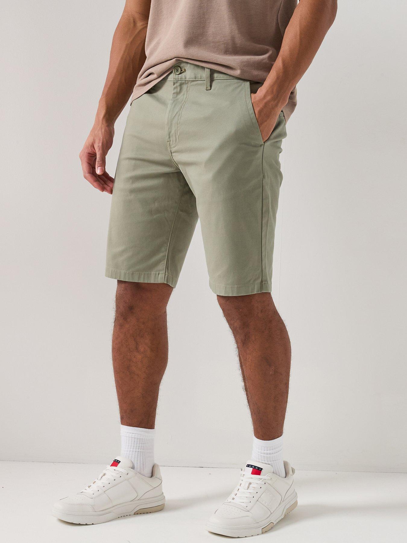 Tommy Jeans Scanton Chino Shorts, Green, Size 36, Men
