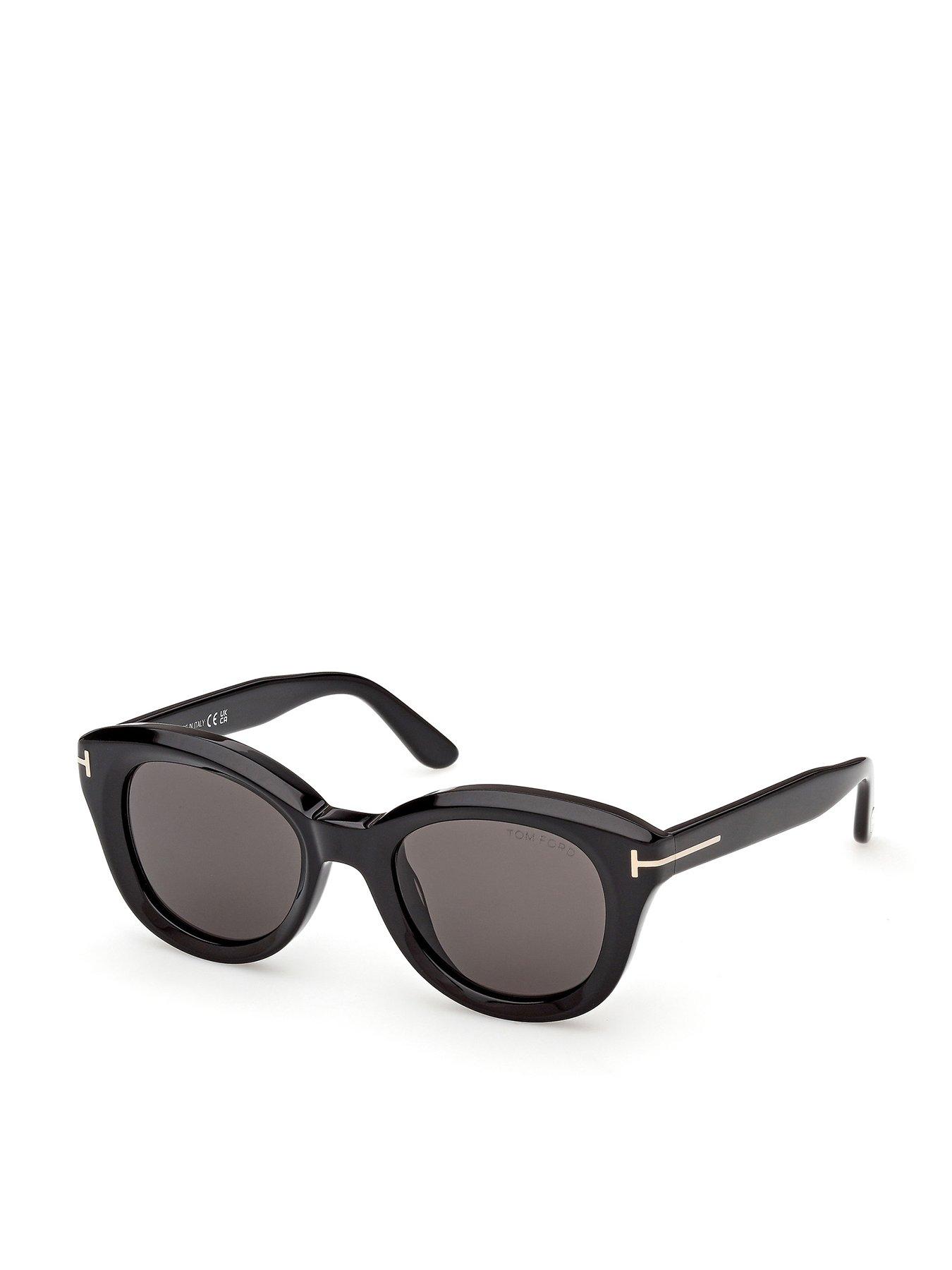 Tom Ford Nika-02 Round Sunglasses - Shiny Black