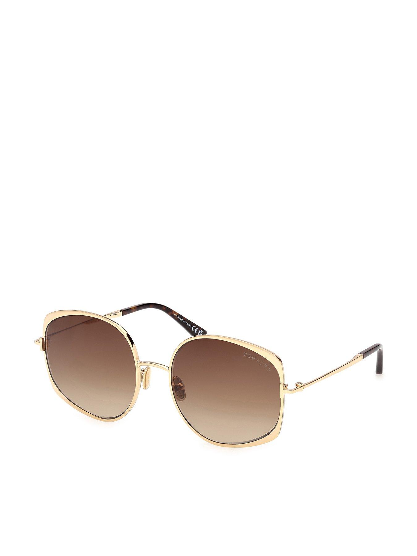Tom Ford Abbey-02 Round Sunglasses - Shiny Deep Gold