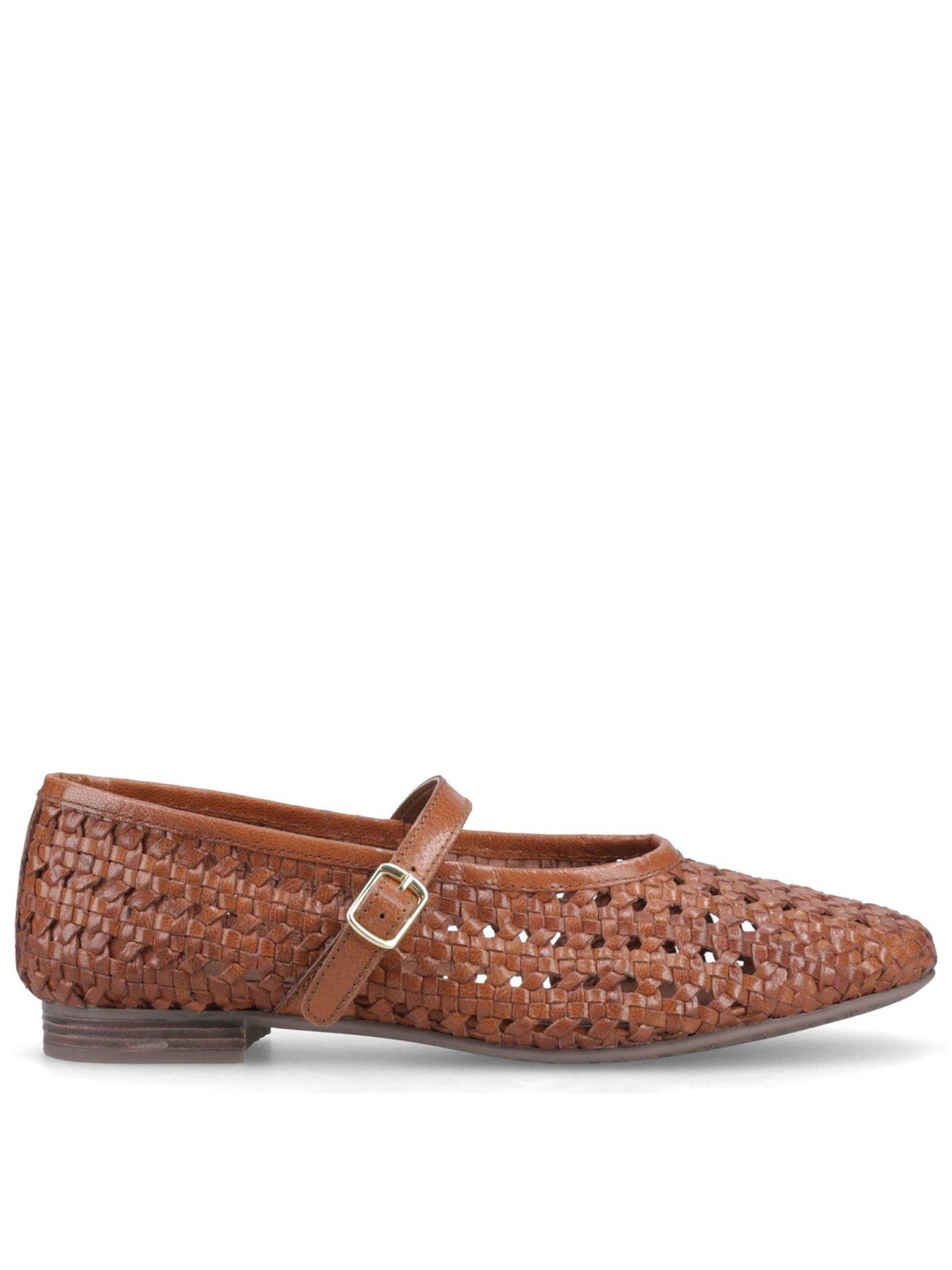 Hush Puppies Delaney Woven Mary Jane-tan
