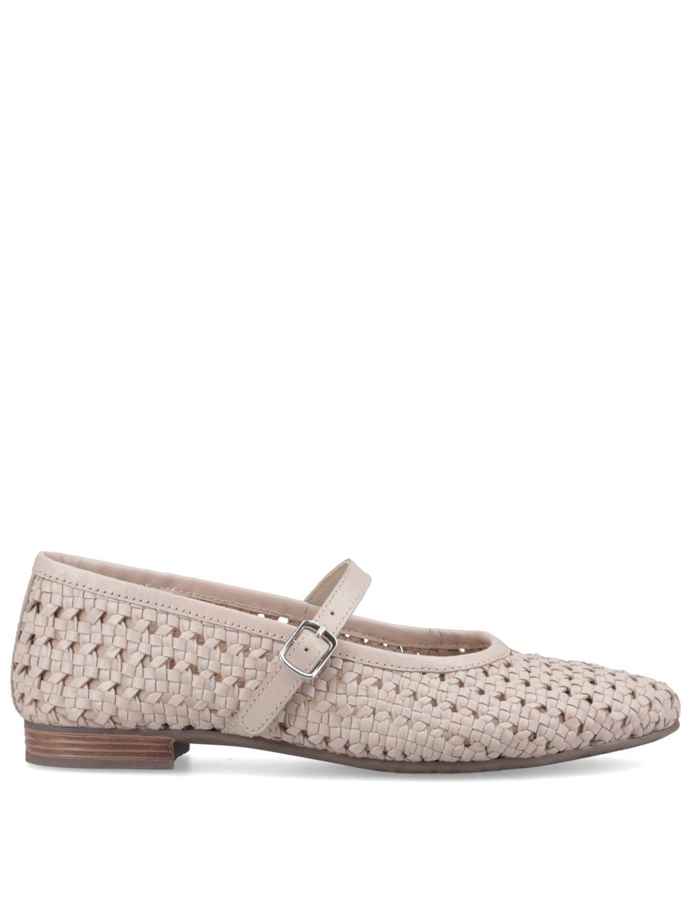 Hush Puppies Delaney Woven Mary Jane-cream