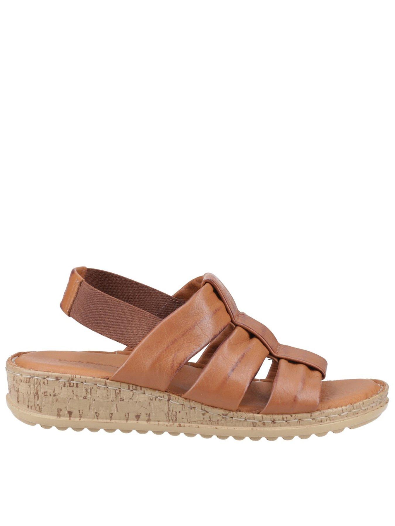 Hush Puppies Eden Wide Fit Sandal-tan