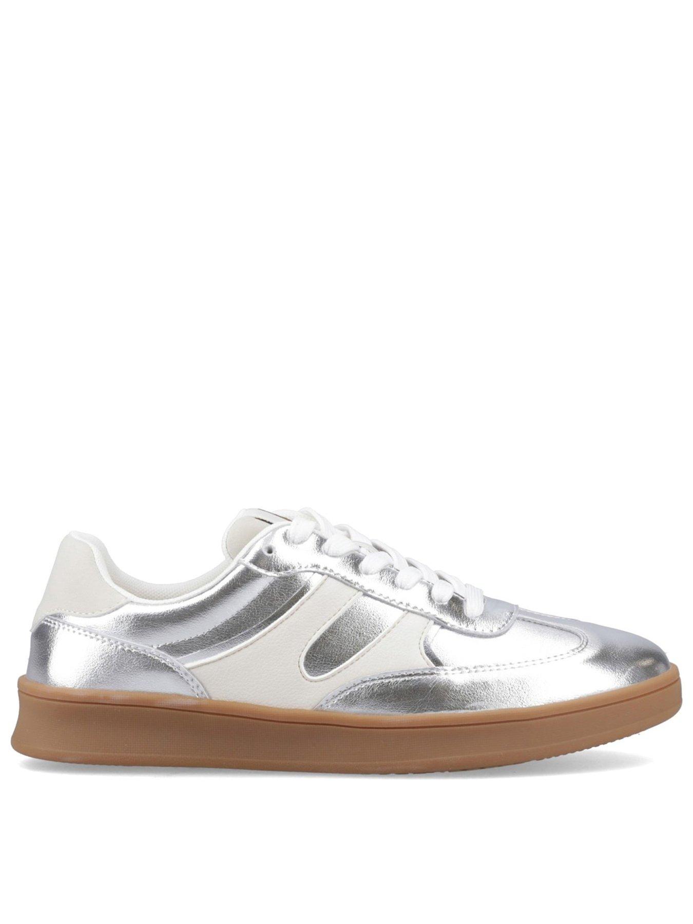 Image 2 of 7 of Hush Puppies Maura Sneaker-silver Leather