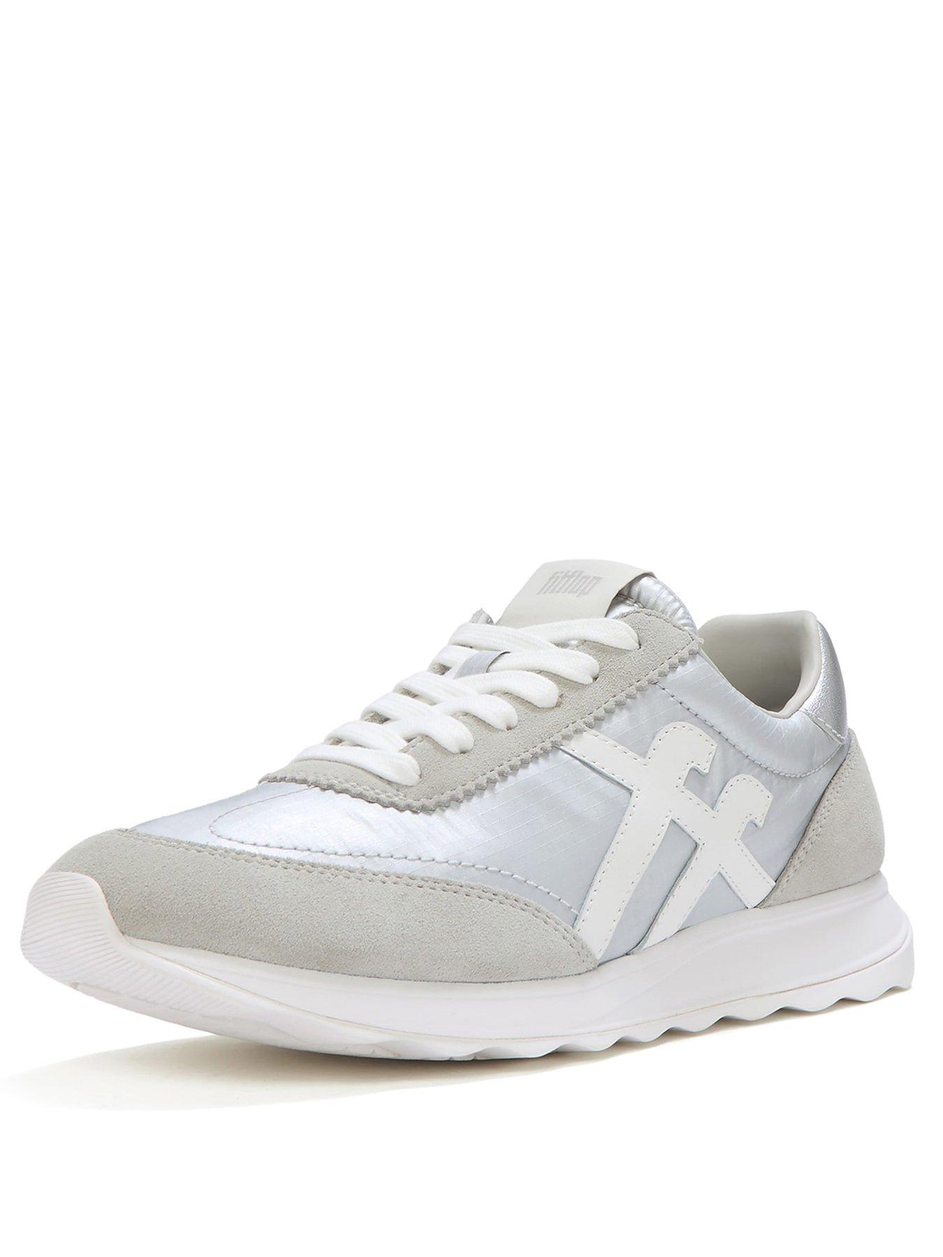 Image 2 of 5 of FitFlop Retro-q Ff Metallic-fabric/suede Sneakers