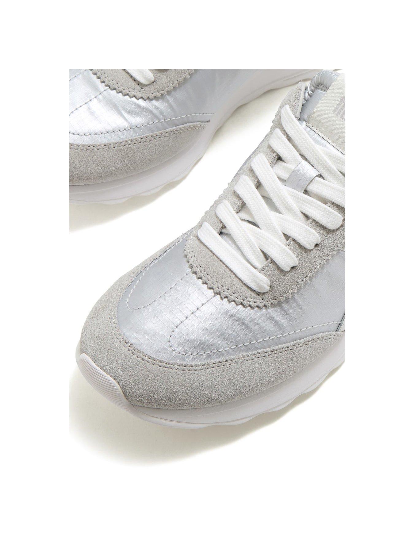 Image 5 of 5 of FitFlop Retro-q Ff Metallic-fabric/suede Sneakers