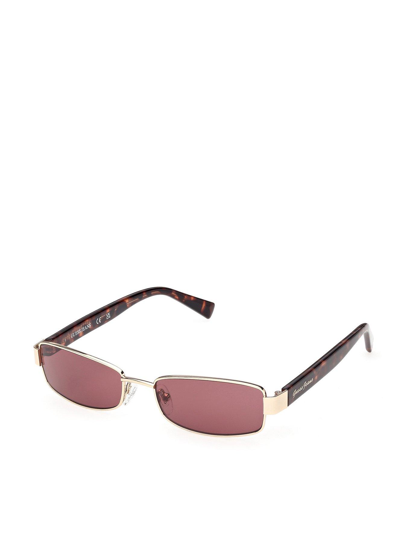 Image 1 of 5 of Guess Jeans Rectangular Metal Sunglasses - Gold