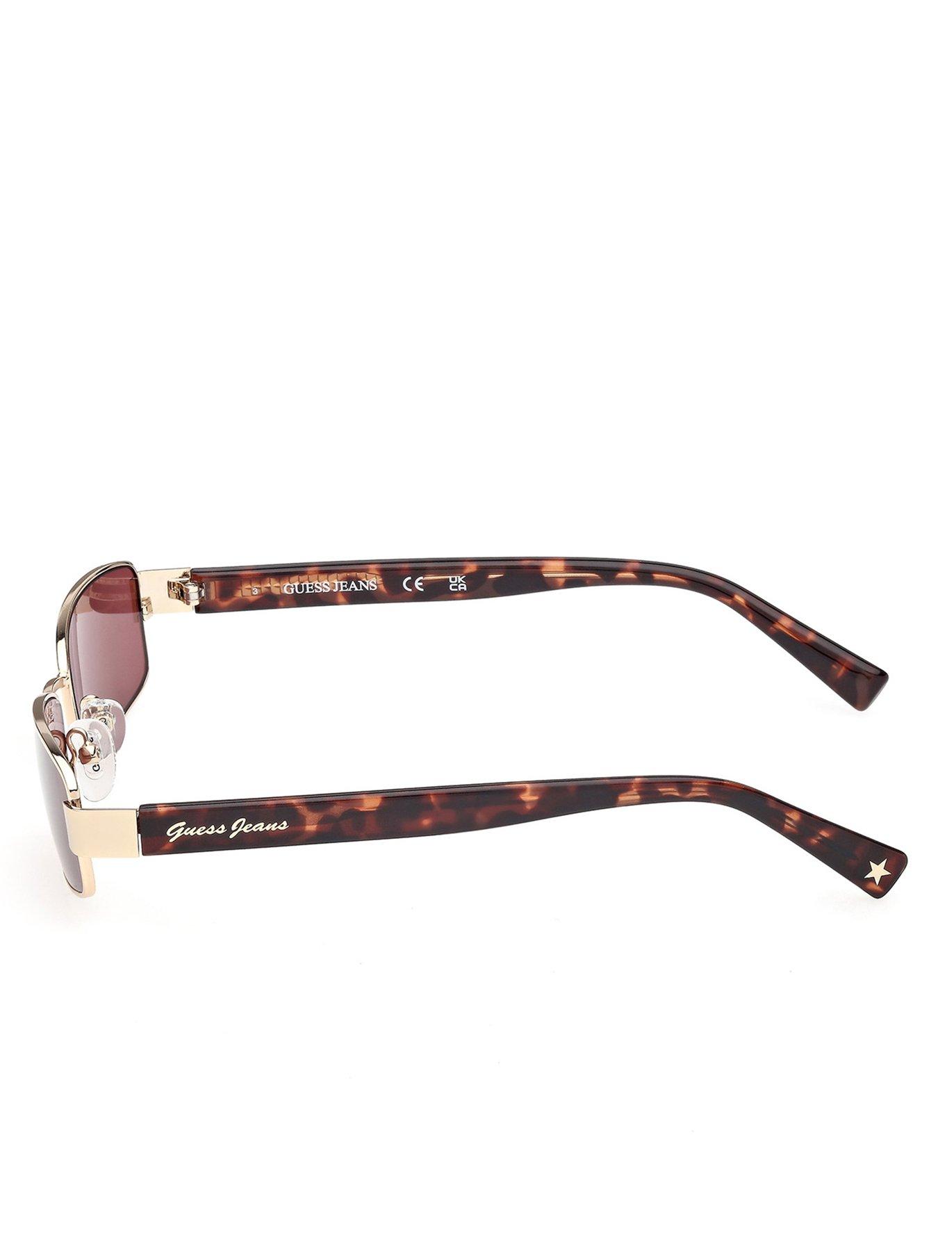 Image 3 of 5 of Guess Jeans Rectangular Metal Sunglasses - Gold