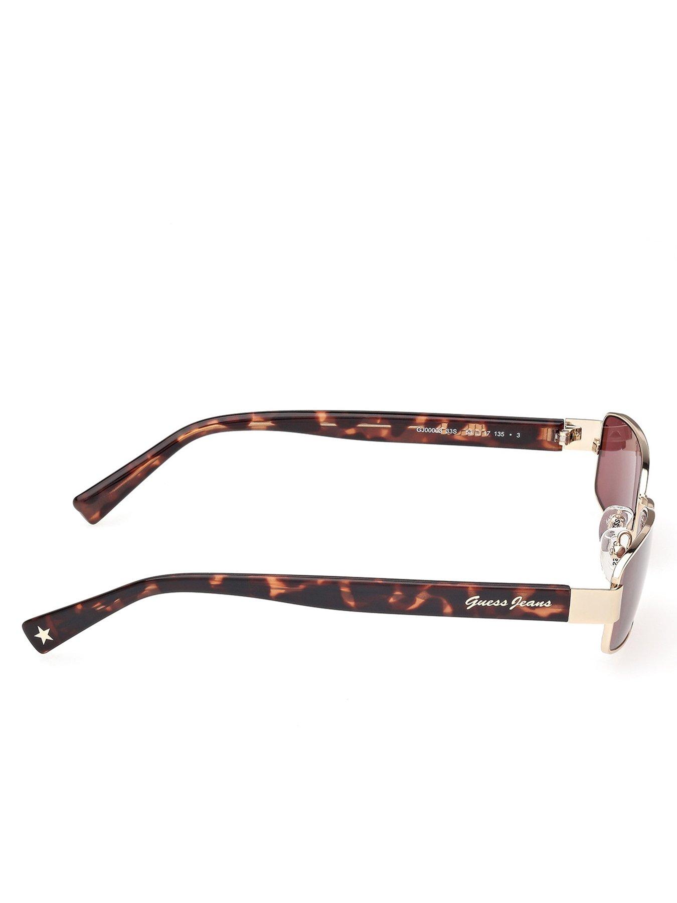 Image 5 of 5 of Guess Jeans Rectangular Metal Sunglasses - Gold