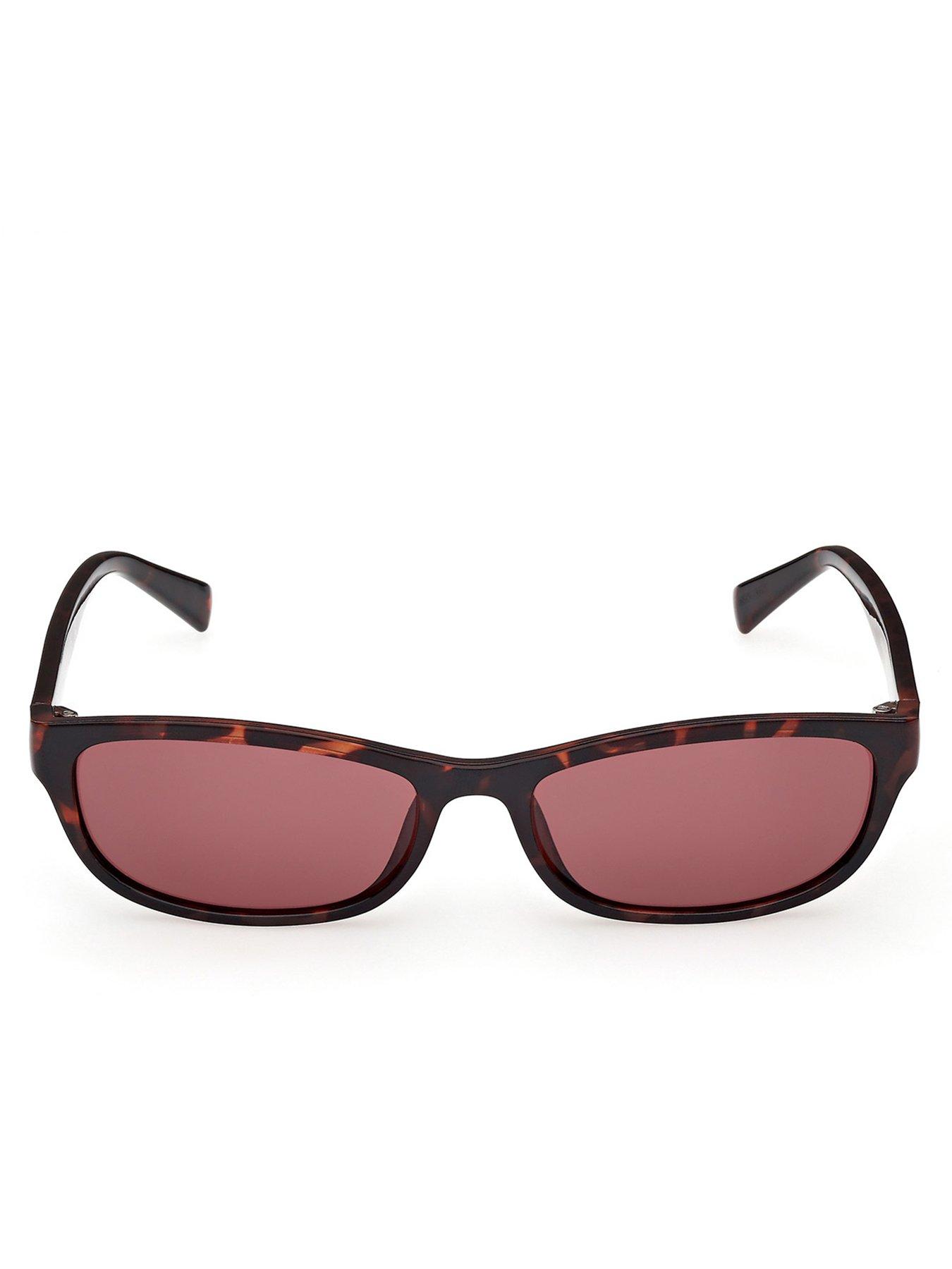 Image 2 of 5 of Guess Jeans Rectangular Injected Sunglasses - Dark Havana