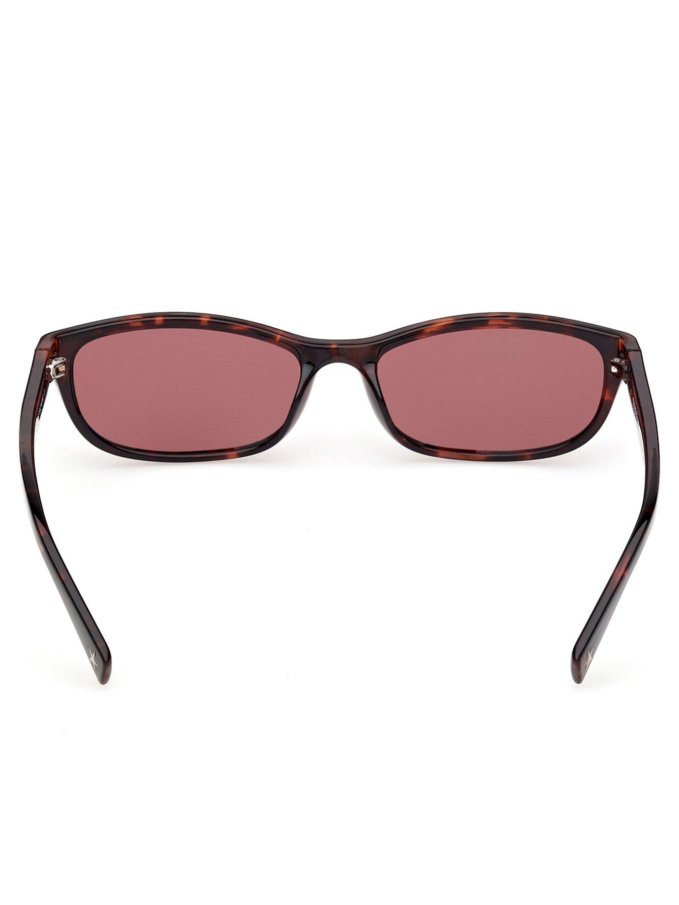 Image 4 of 5 of Guess Jeans Rectangular Injected Sunglasses - Dark Havana