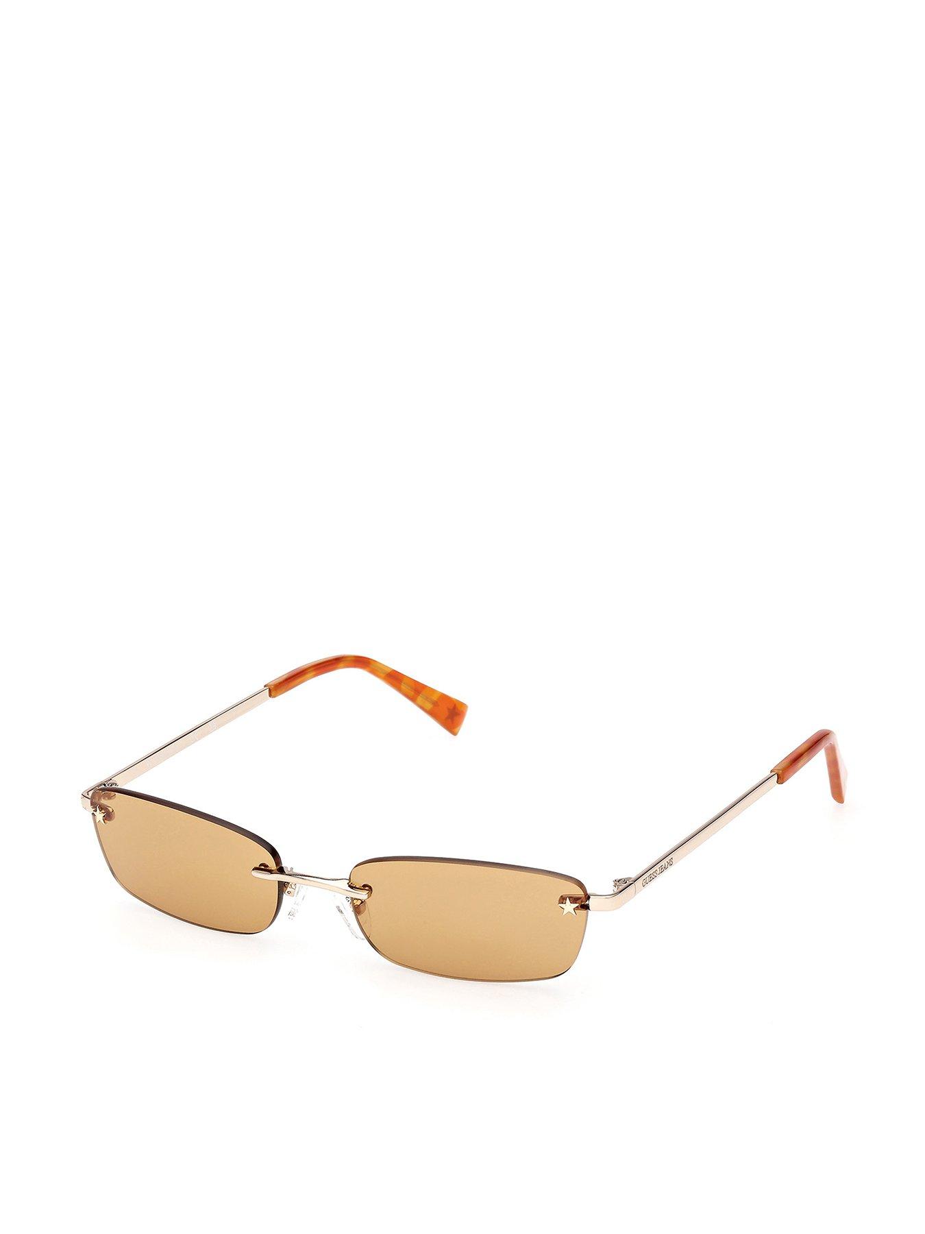 Image 1 of 5 of Guess Jeans Rectangular Metal Sunglasses - Gold